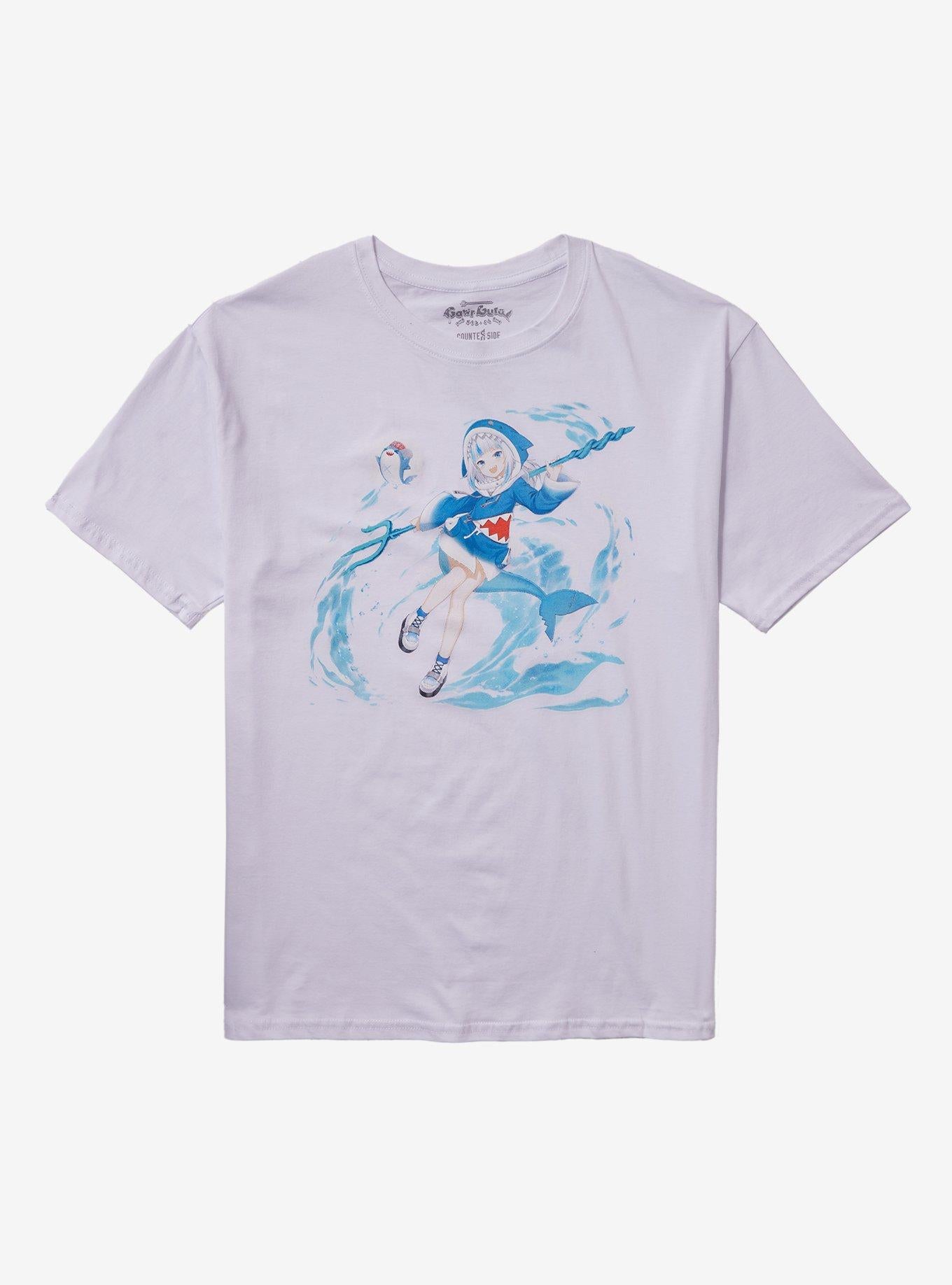 CounterSide X Hololive Myth Gawr Gura Girls T-Shirt | Trending Graphic Tee For Fans