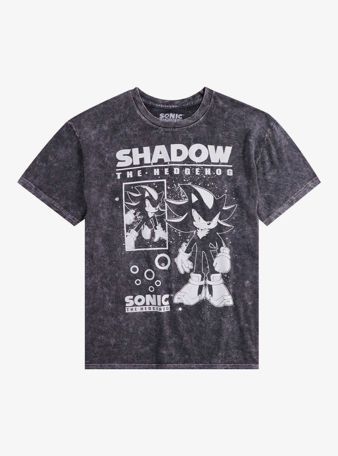 Sonic The Hedgehog Shadow Mineral Wash T-Shirt | Trending Graphic Tee For Fans