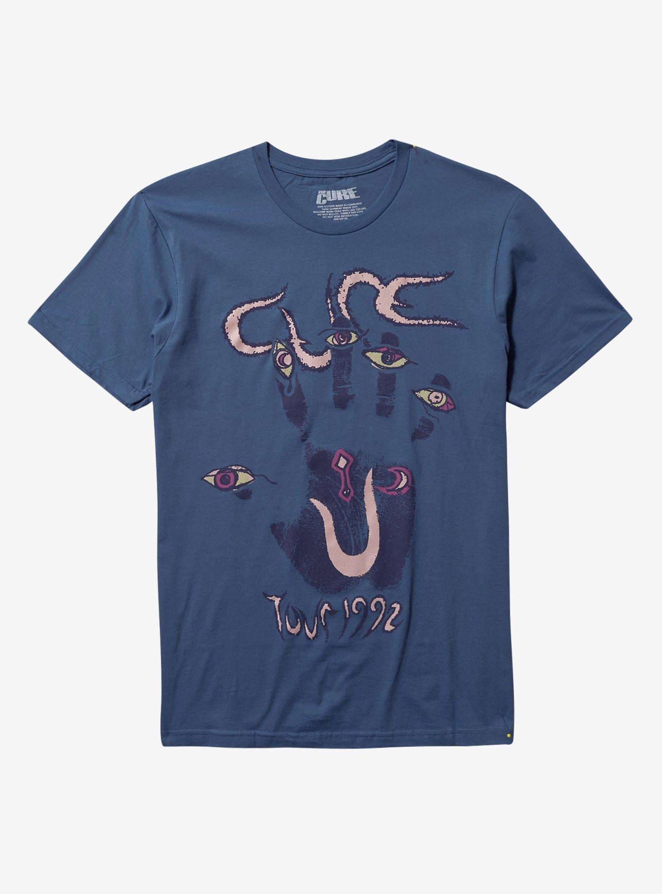 The Cure Hand Print 1992 Tour Boyfriend Fit Girls T-Shirt | Trending Graphic Tee For Fans
