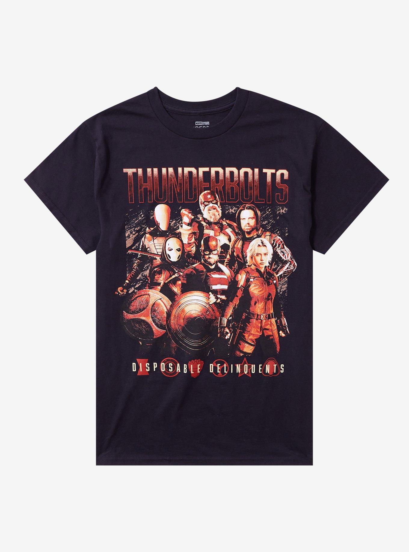 Marvel Thunderbolts Group Lineup T-Shirt | Trending Graphic Tee For Fans