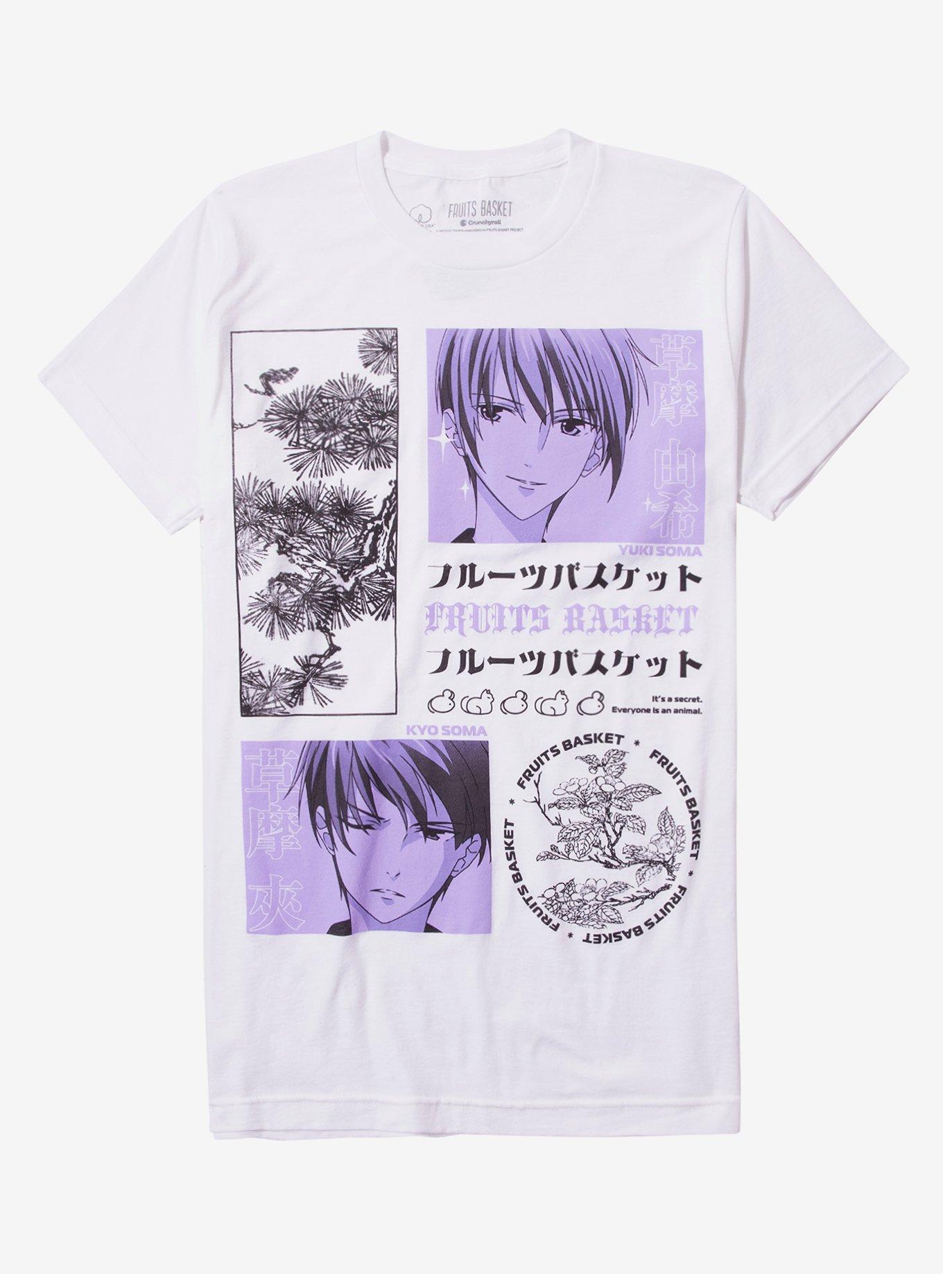 Fruits Basket Kyo & Yuki Tonal Icon Girls T-Shirt | Trending Graphic Tee For Fans