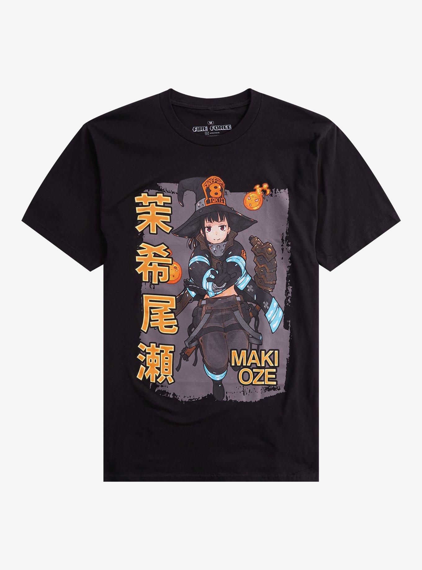 Fire Force Maki Oze Name Girls T-Shirt | Trending Graphic Tee For Fans