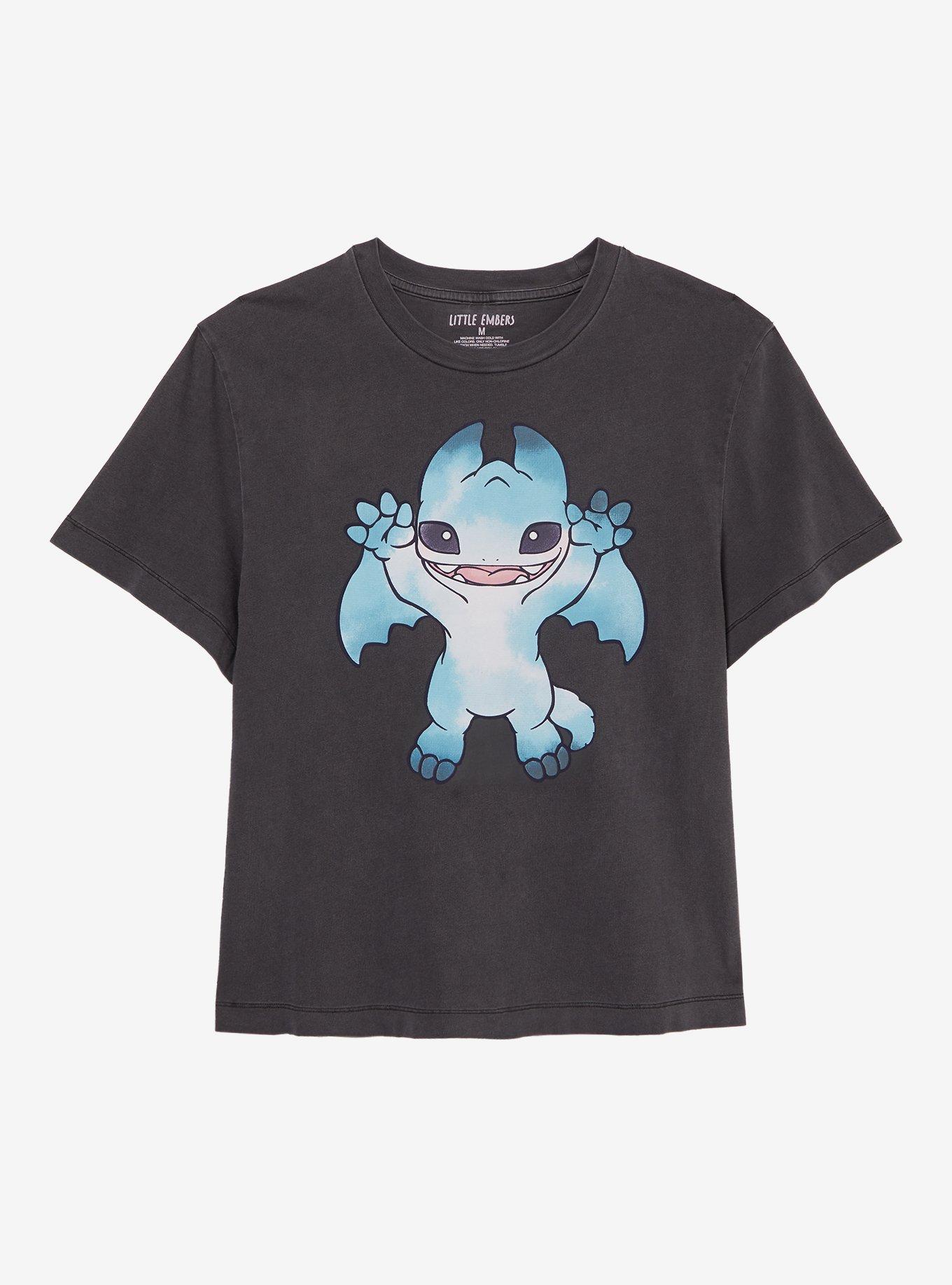 Little Embers Blue Dragon Two-Sided Girls T-Shirt | Trending Graphic Tee For Fans