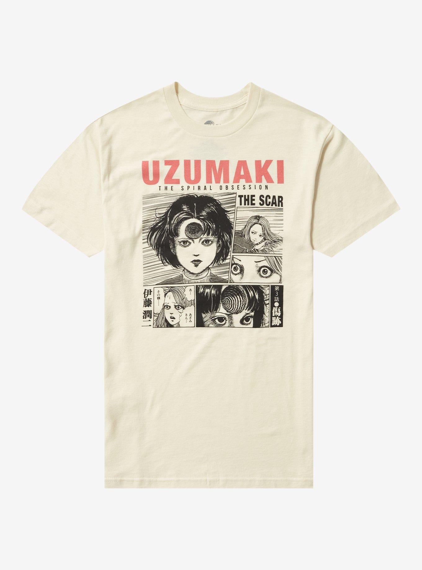 Junji Ito Uzumaki The Scar Grid Panels Girls T-Shirt | Trending Graphic Tee For Fans