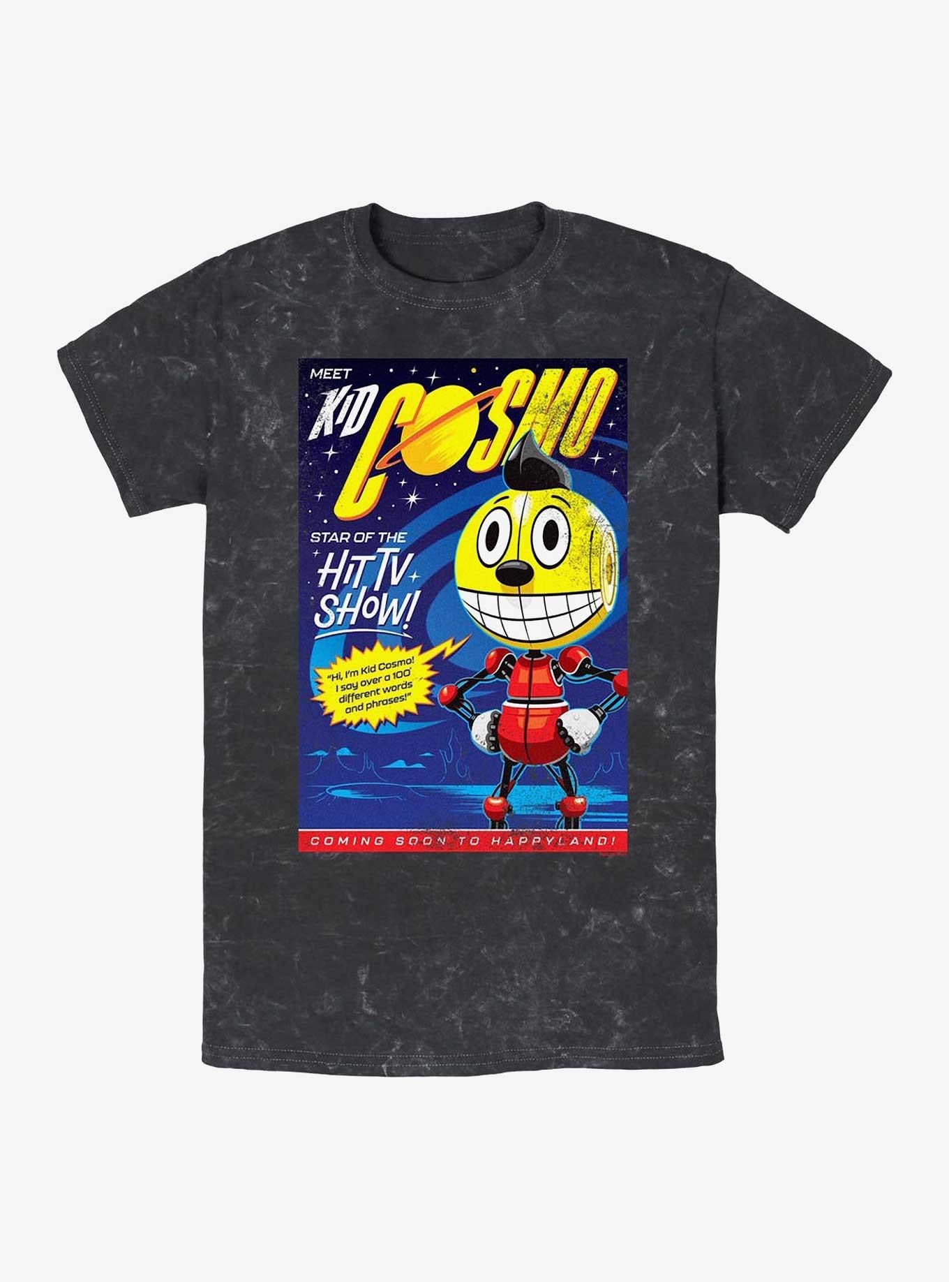 Electric State Meet Kid Cosmo Mineral Wash T-Shirt | Trending Graphic Tee For Fans