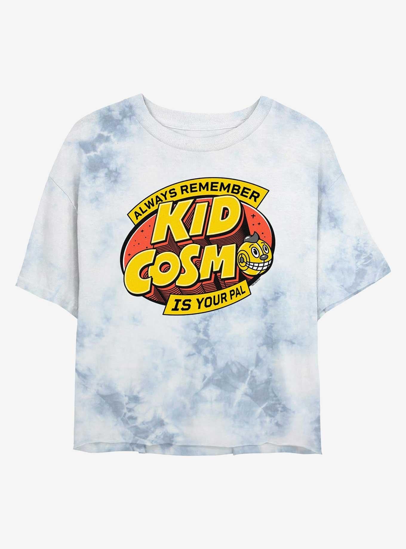 Electric State Kid Cosmo Logo Tie-Dye Girls Crop T-Shirt | Trending Graphic Tee For Fans