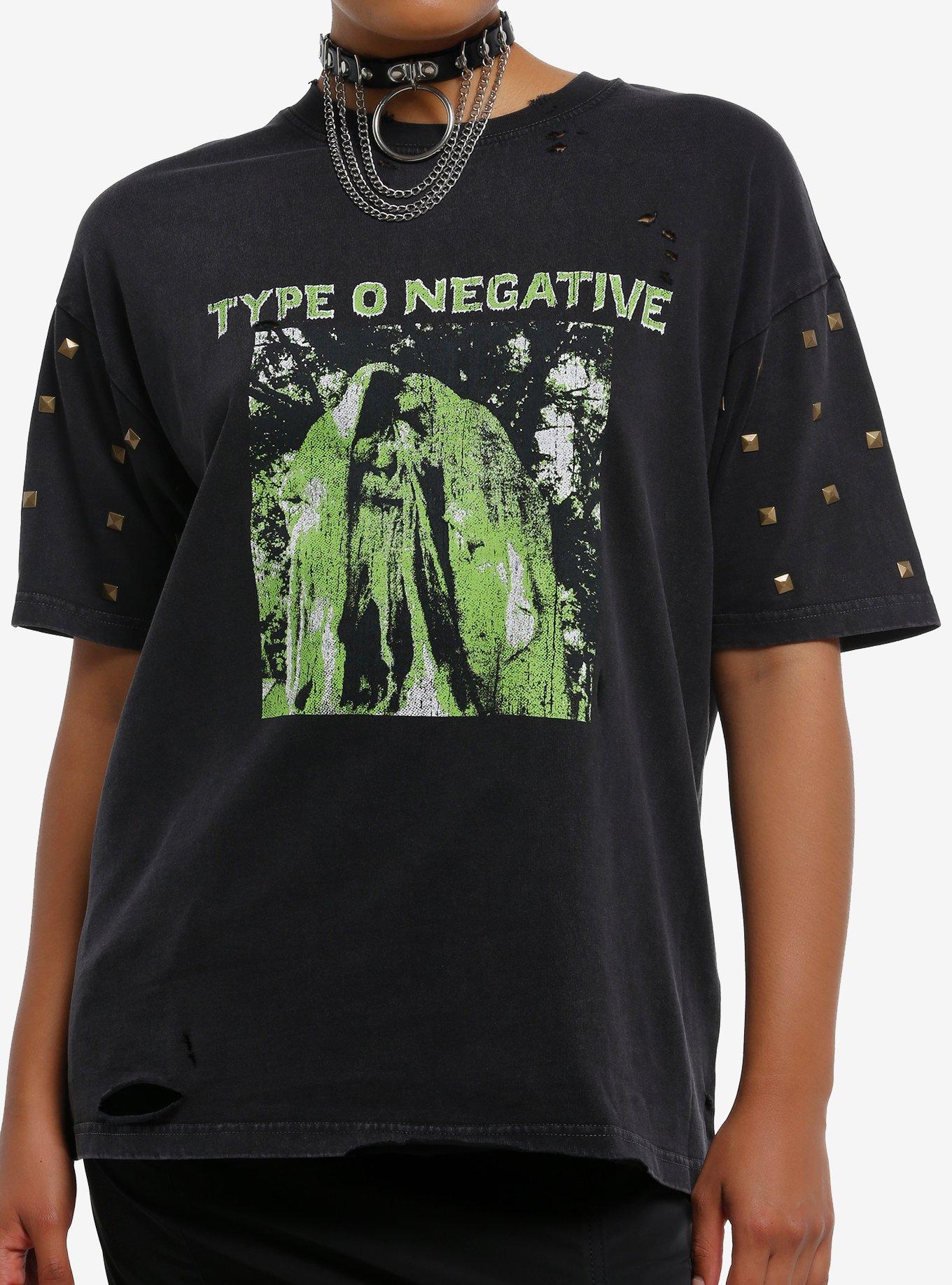 Type O Negative Studded Distressed T-Shirt | Trending Graphic Tee For Fans
