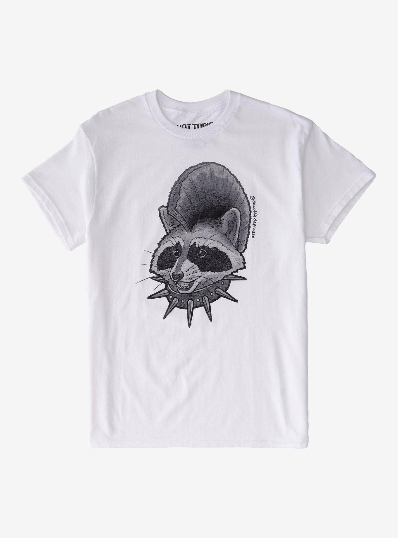 Raccoon Mohawk By Decaffedepresso T-Shirt | Trending Graphic Tee For Fans