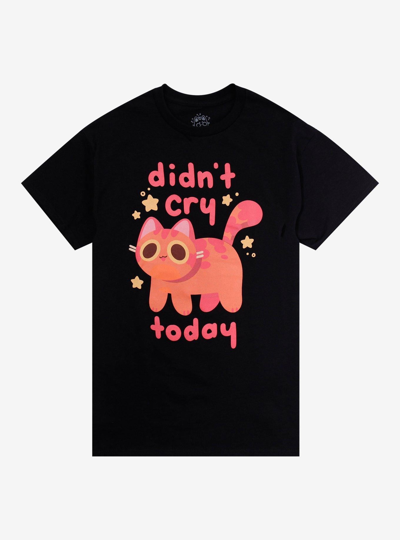 Didn't Cry Today Cat By Hollyddraws T-Shirt | Trending Graphic Tee For Fans