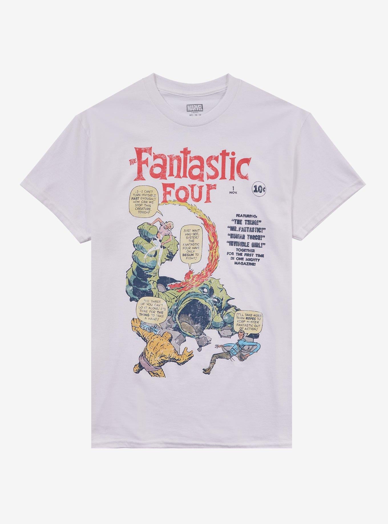 Marvel The Fantastic Four Comic Book Cover T-Shirt | Trending Graphic Tee For Fans