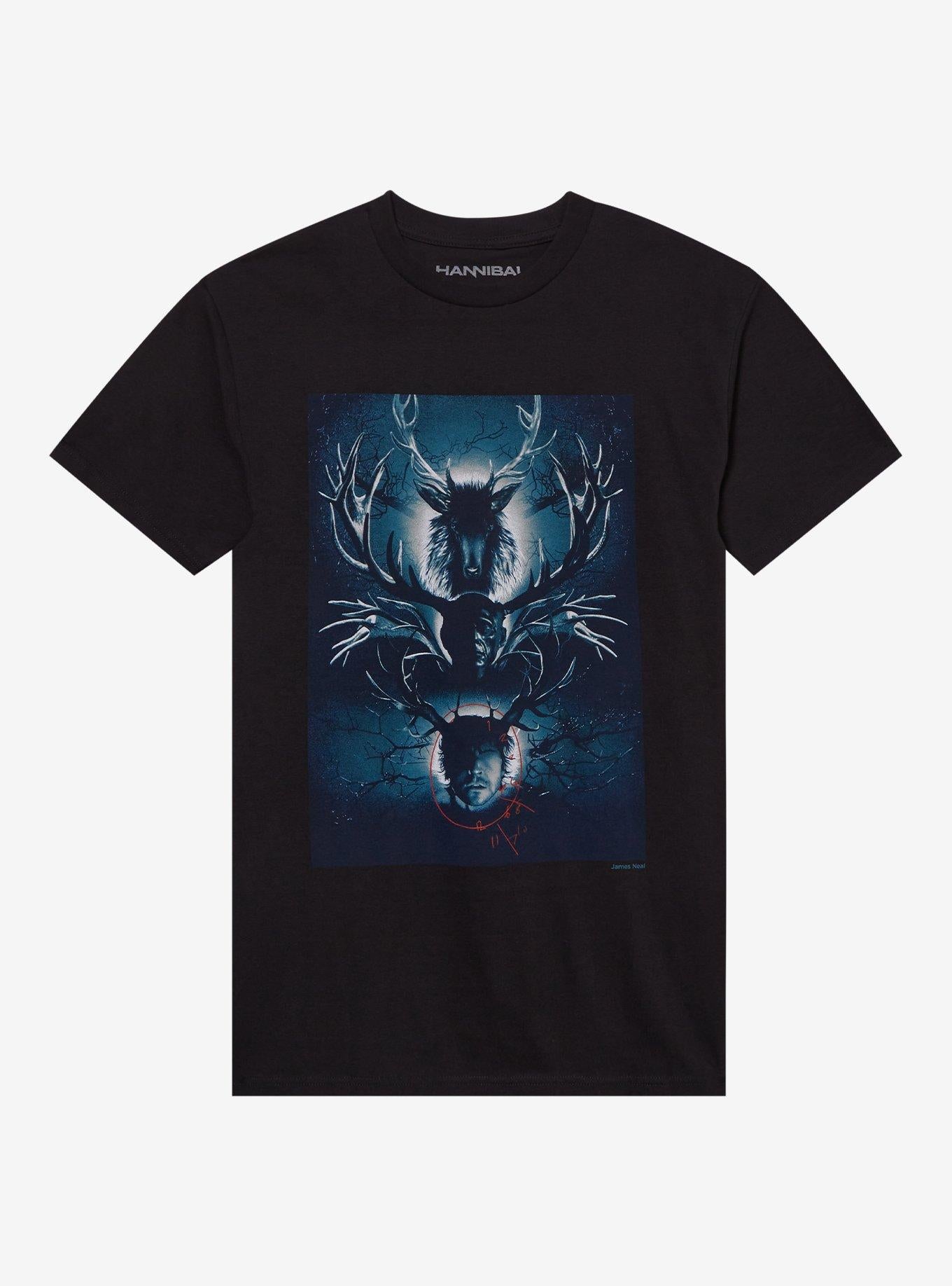 Hannibal Stag Heads T-Shirt | Trending Graphic Tee For Fans