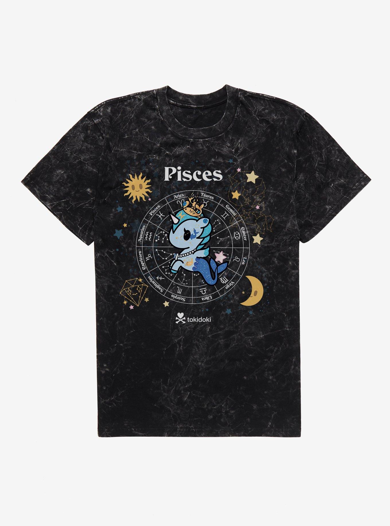 Tokidoki Unicorno Pisces Mineral Wash T-Shirt | Trending Graphic Tee For Fans
