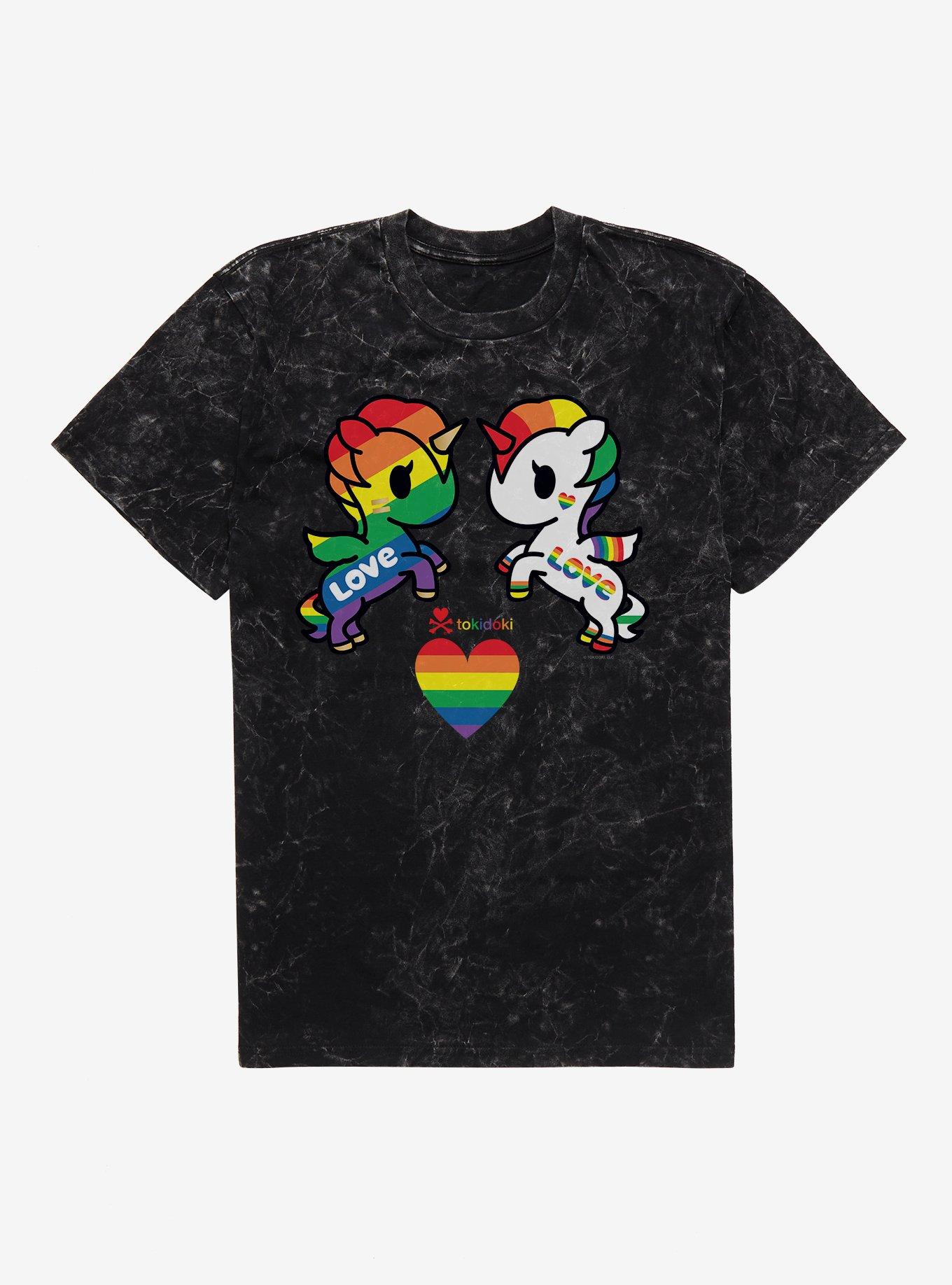 Tokidoki Unicorno Pride Love Mineral Wash T-Shirt | Trending Graphic Tee For Fans
