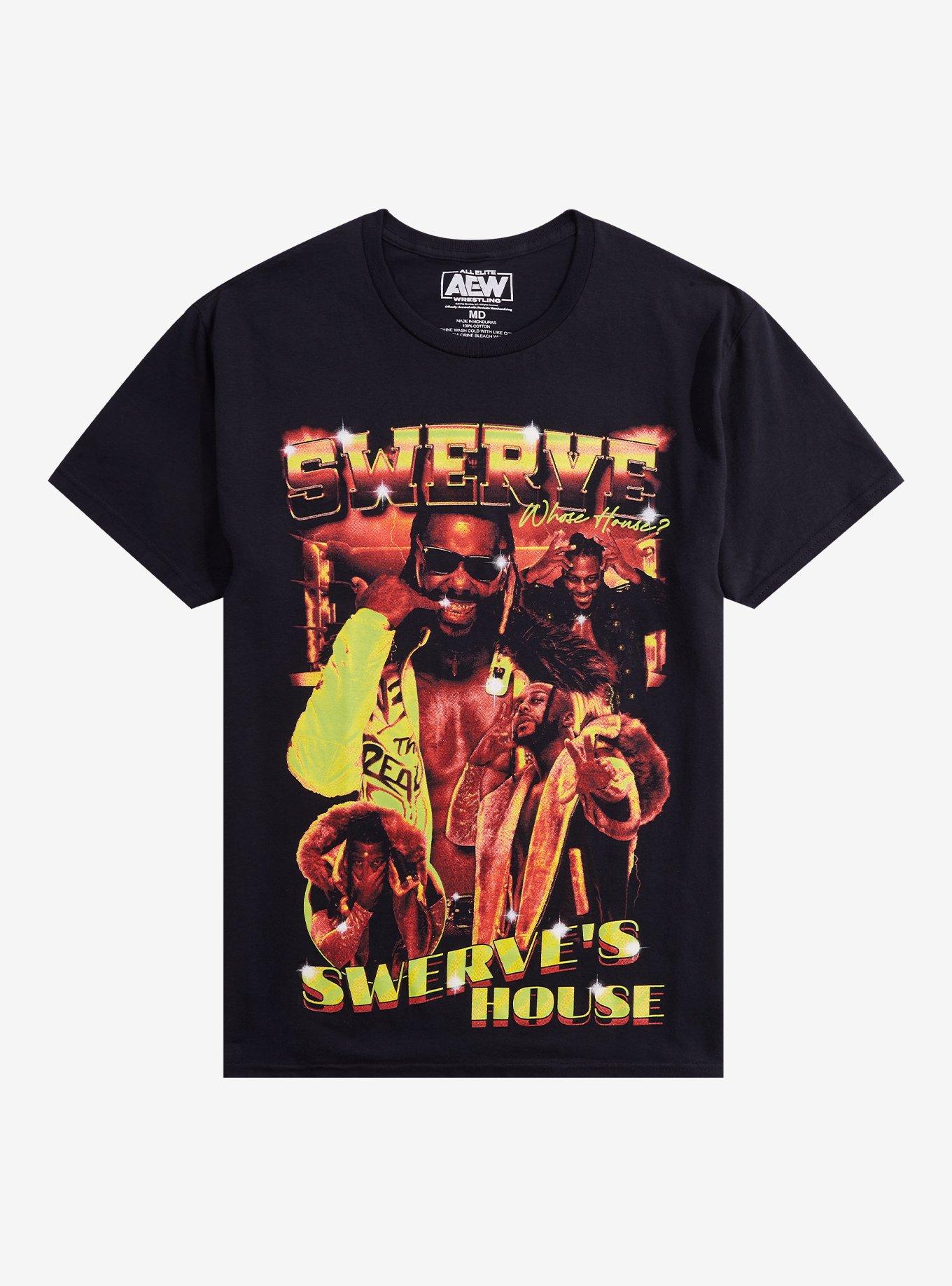 All Elite Wrestling Swerve Strickland Whose House Collage T-Shirt | Trending Graphic Tee For Fans