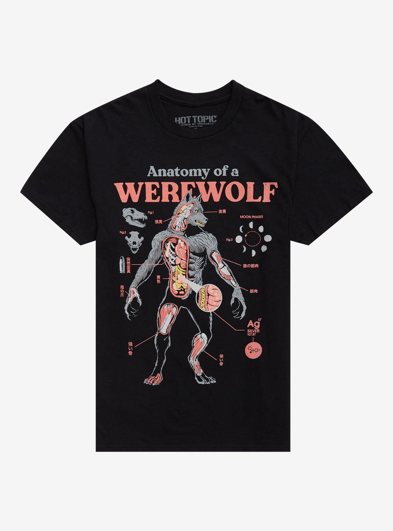 Werewolf Anatomy By PPMid T-Shirt | Trending Graphic Tee For Fans