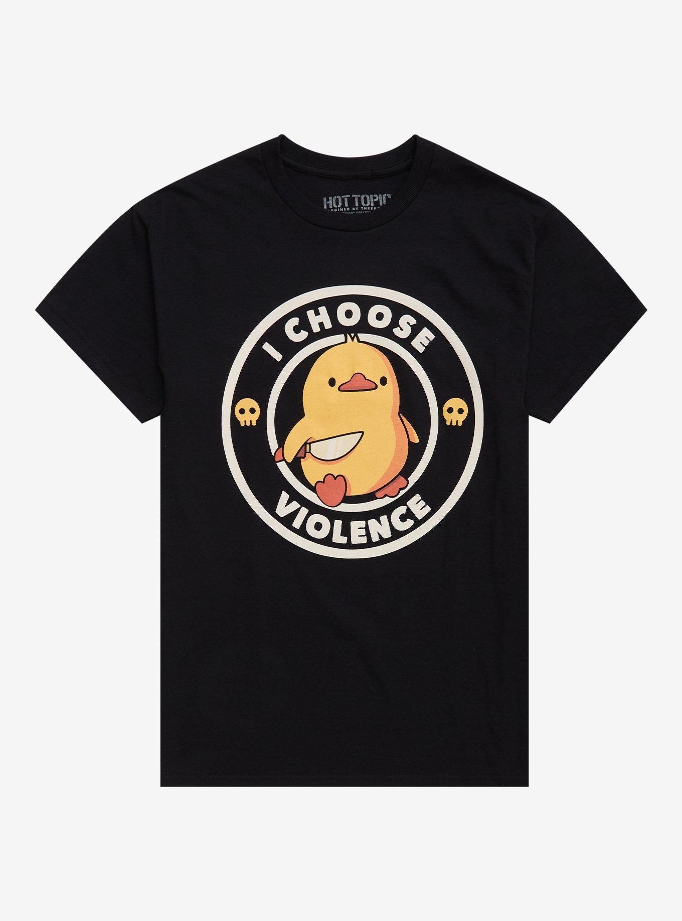 Choose Violence Duck By Tobe Fonseca T-Shirt | Trending Graphic Tee For Fans