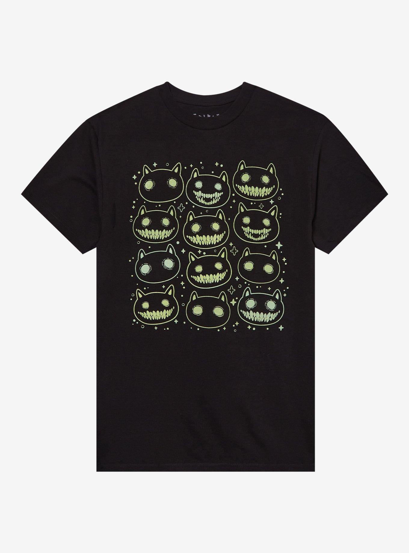 Grinning Cats Glow-In-The-Dark By Friday Jr. T-Shirt | Trending Graphic Tee For Fans