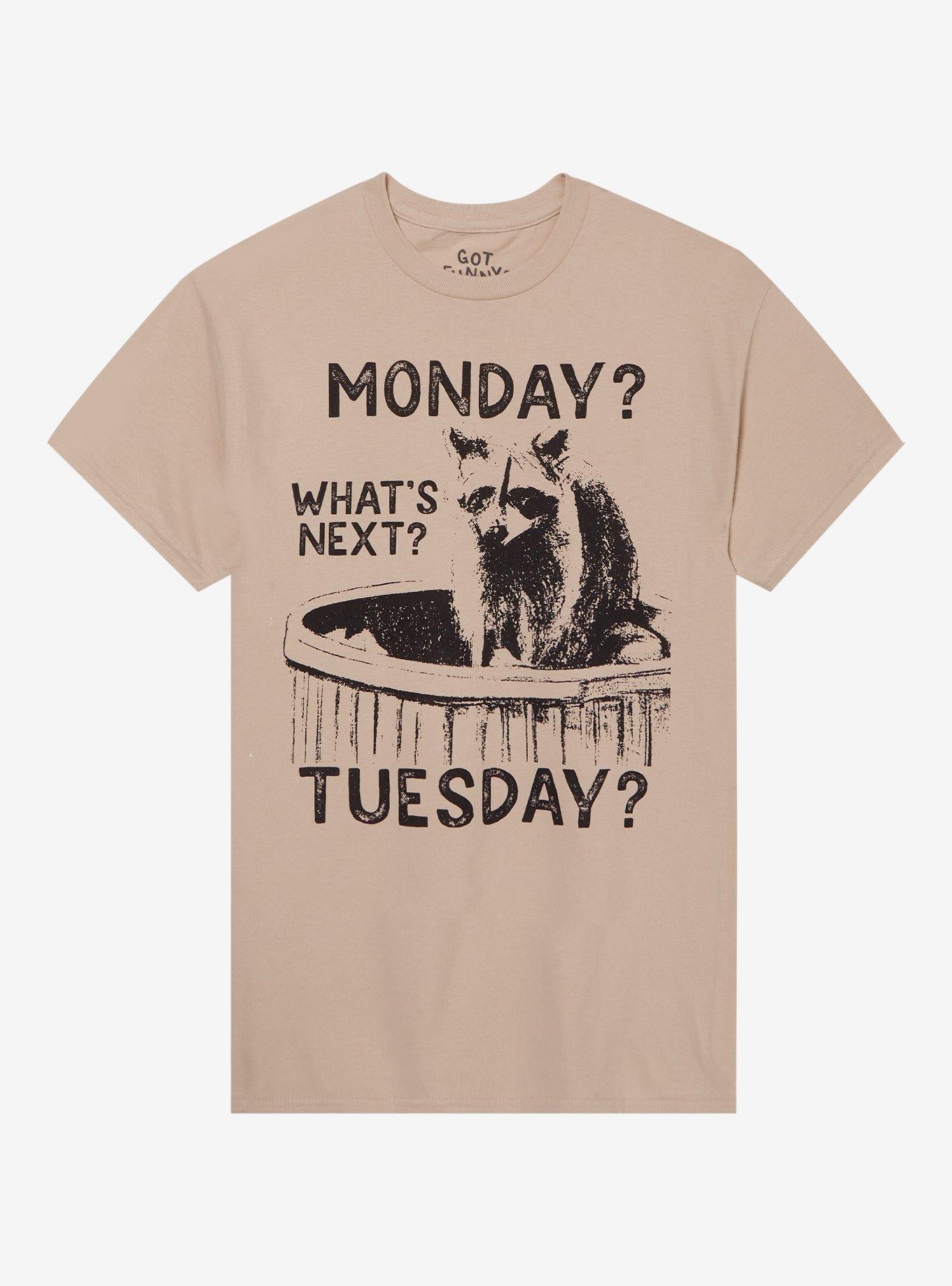 Raccoon Days Of The Week By Got Funny? T-Shirt | Trending Graphic Tee For Fans