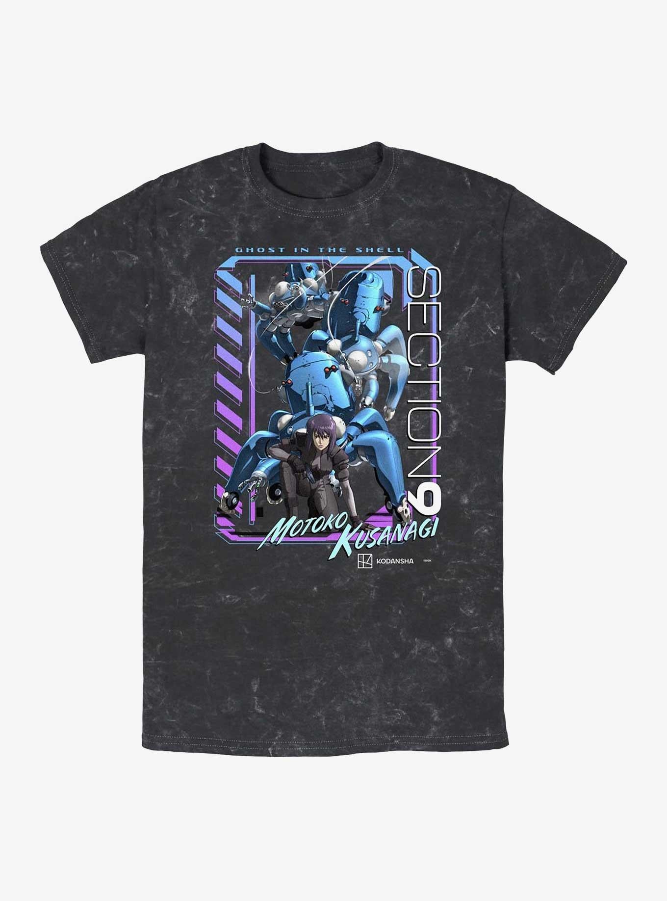 Ghost in the Shell Digi Framed Mineral Wash T-Shirt | Trending Graphic Tee For Fans
