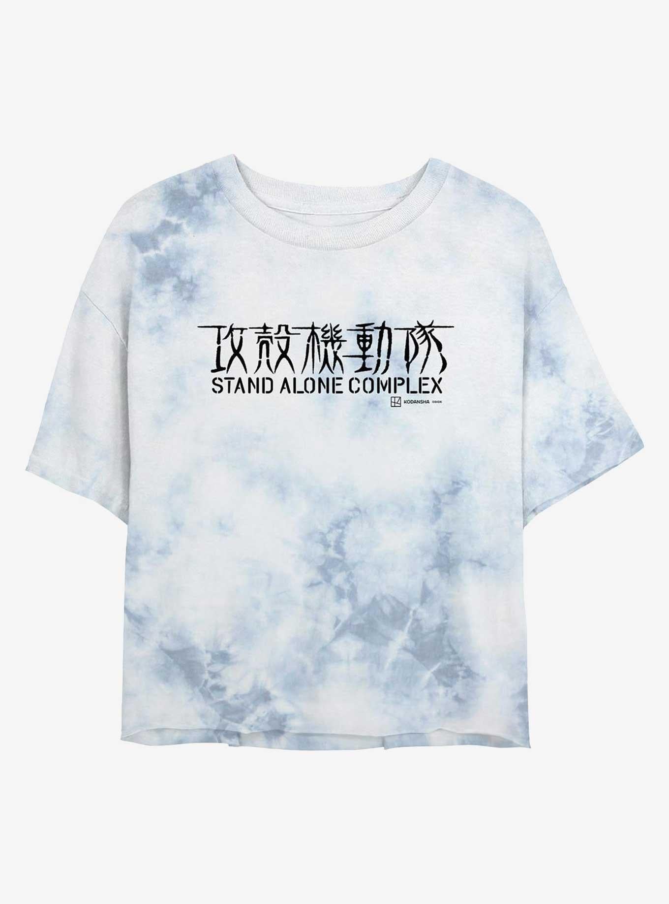 Ghost in the Shell Stand Alone Complex Logo Girls Tie-Dye Crop T-Shirt | Trending Graphic Tee For Fans