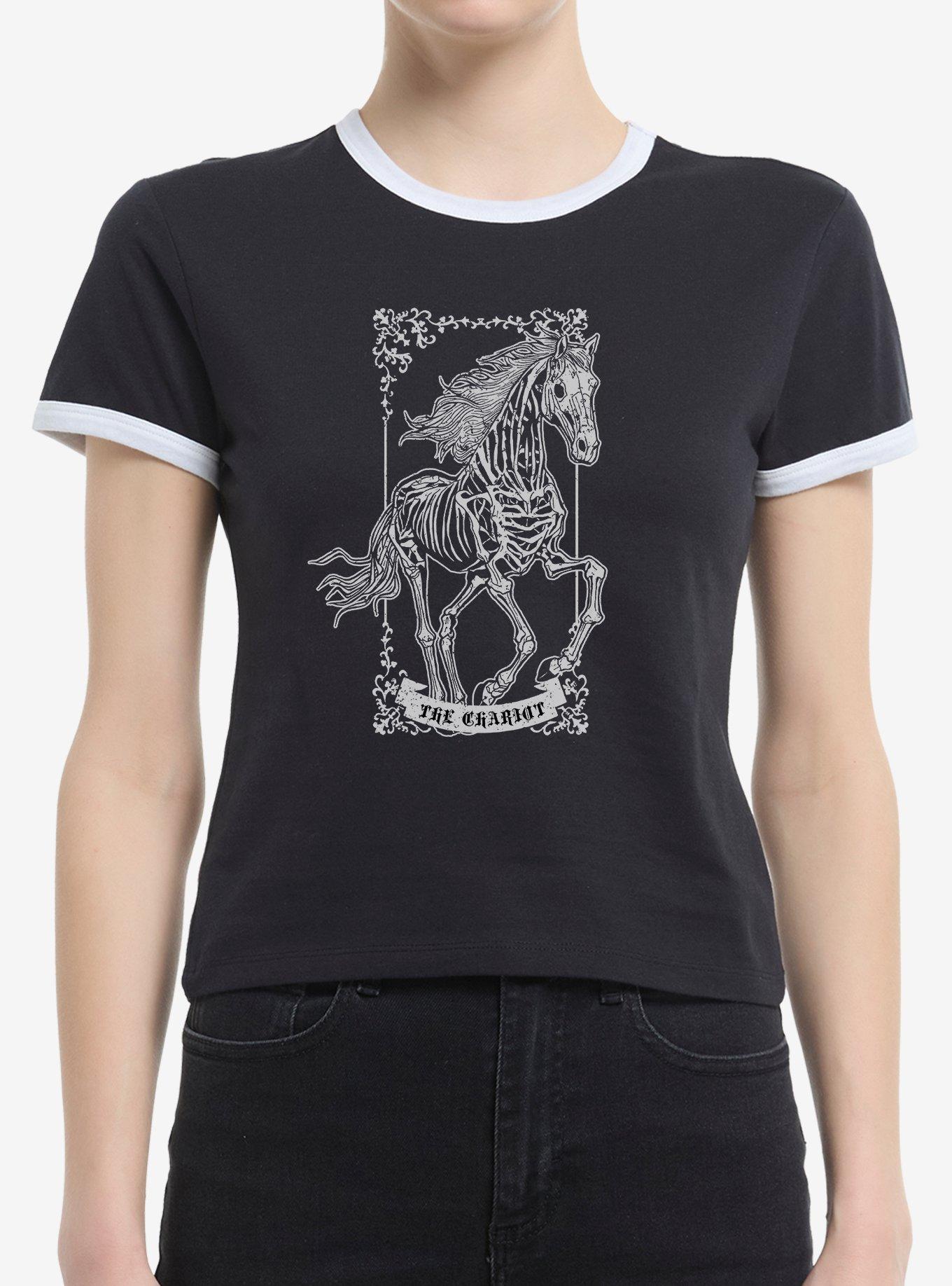 The Chariot Tarot Girls Ringer Crop T-Shirt | Trending Graphic Tee For Fans