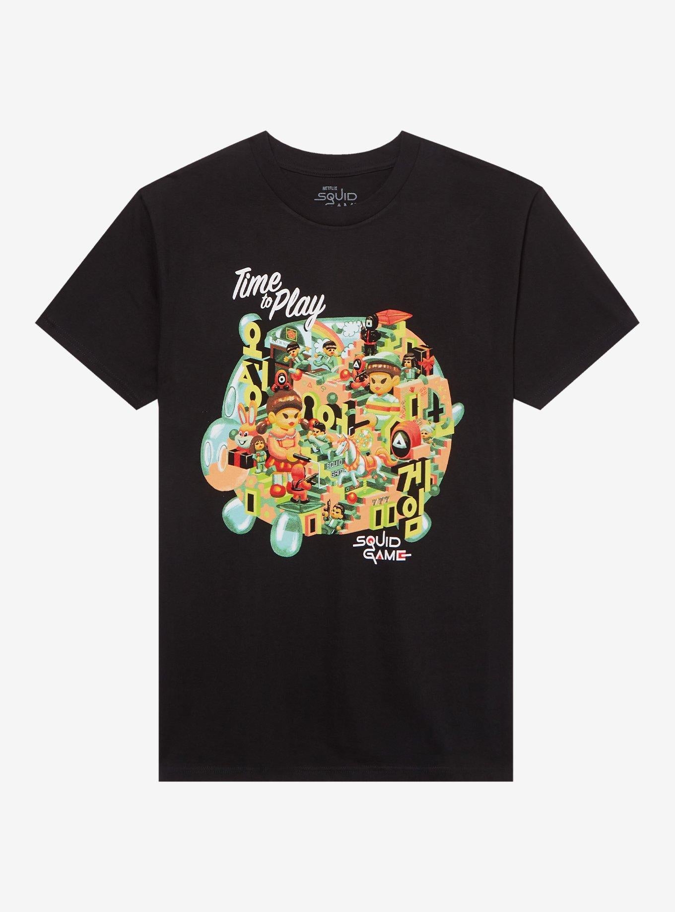 Squid Game Time To Play Collage T-Shirt | Trending Graphic Tee For Fans