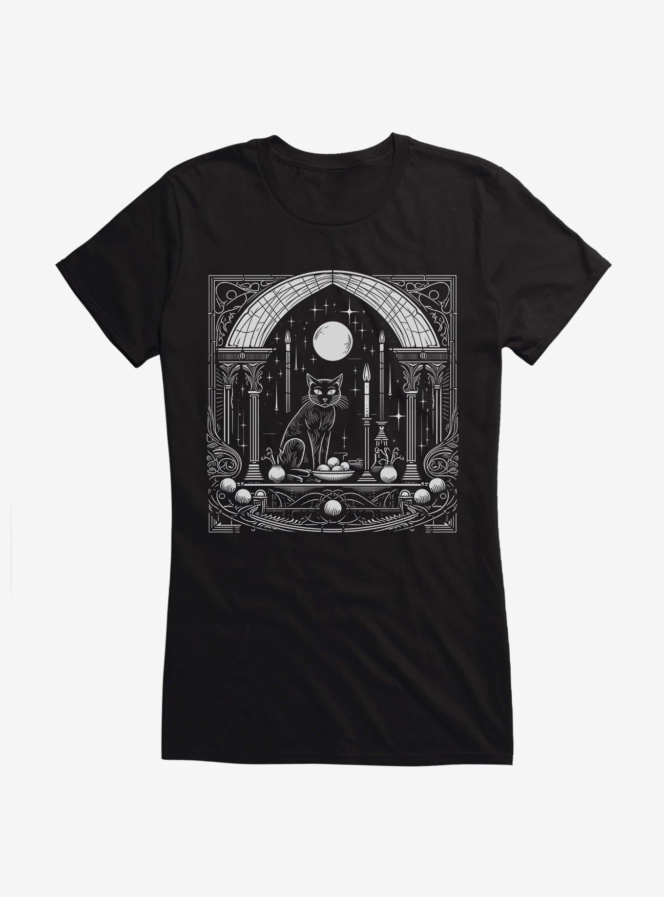 Black Cat Ritual Girls T-Shirt | Trending Graphic Tee For Fans