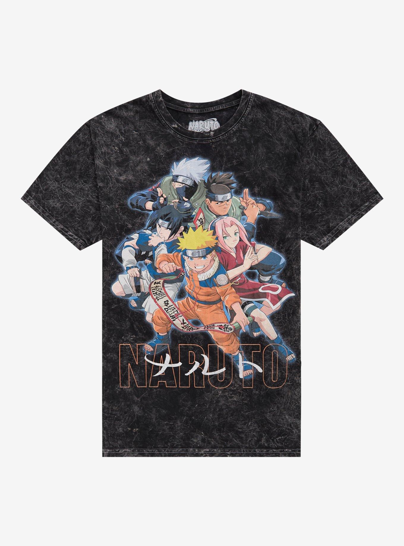Naruto Group Dark Wash T-Shirt | Trending Graphic Tee For Fans