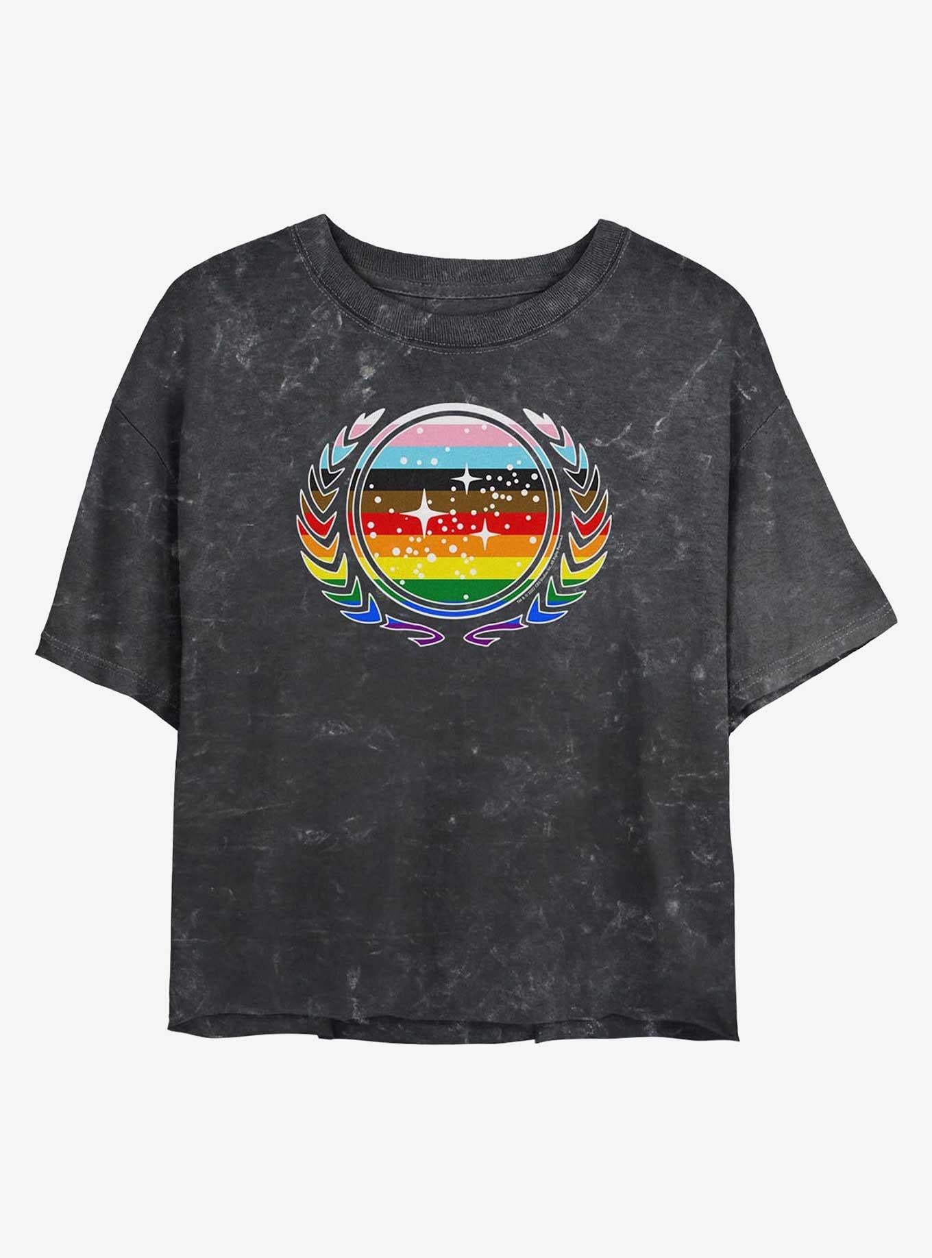 Star Trek Federation Pride Mineral Wash Crop T-Shirt | Trending Graphic Tee For Fans