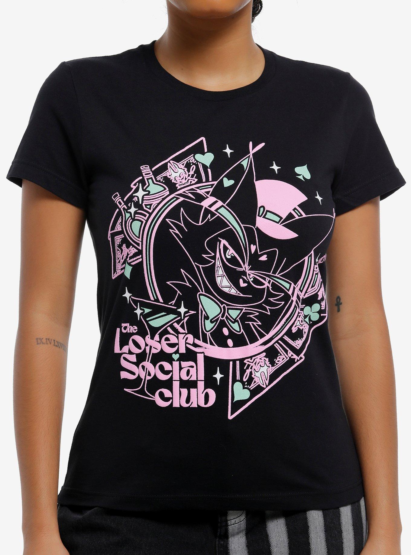 Hazbin Hotel Husk Loser Social Club Girls T-Shirt | Trending Graphic Tee For Fans