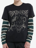 Death Note Ryuk Stripe Girls Twofer Long-Sleeve T-Shirt | Trending Graphic Tee For Fans