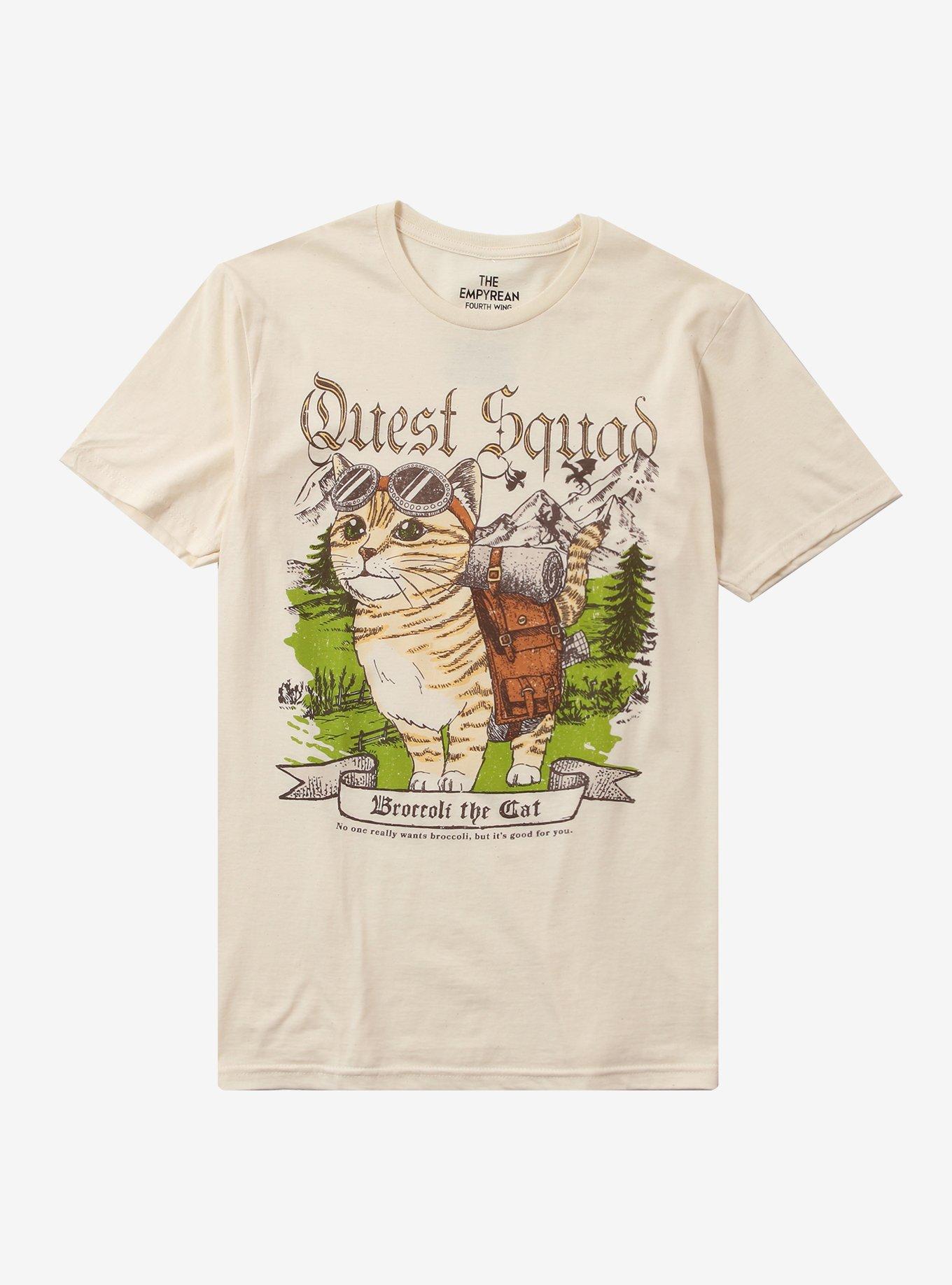 Fourth Wing Quest Squad Broccoli Girls T-Shirt | Trending Graphic Tee For Fans
