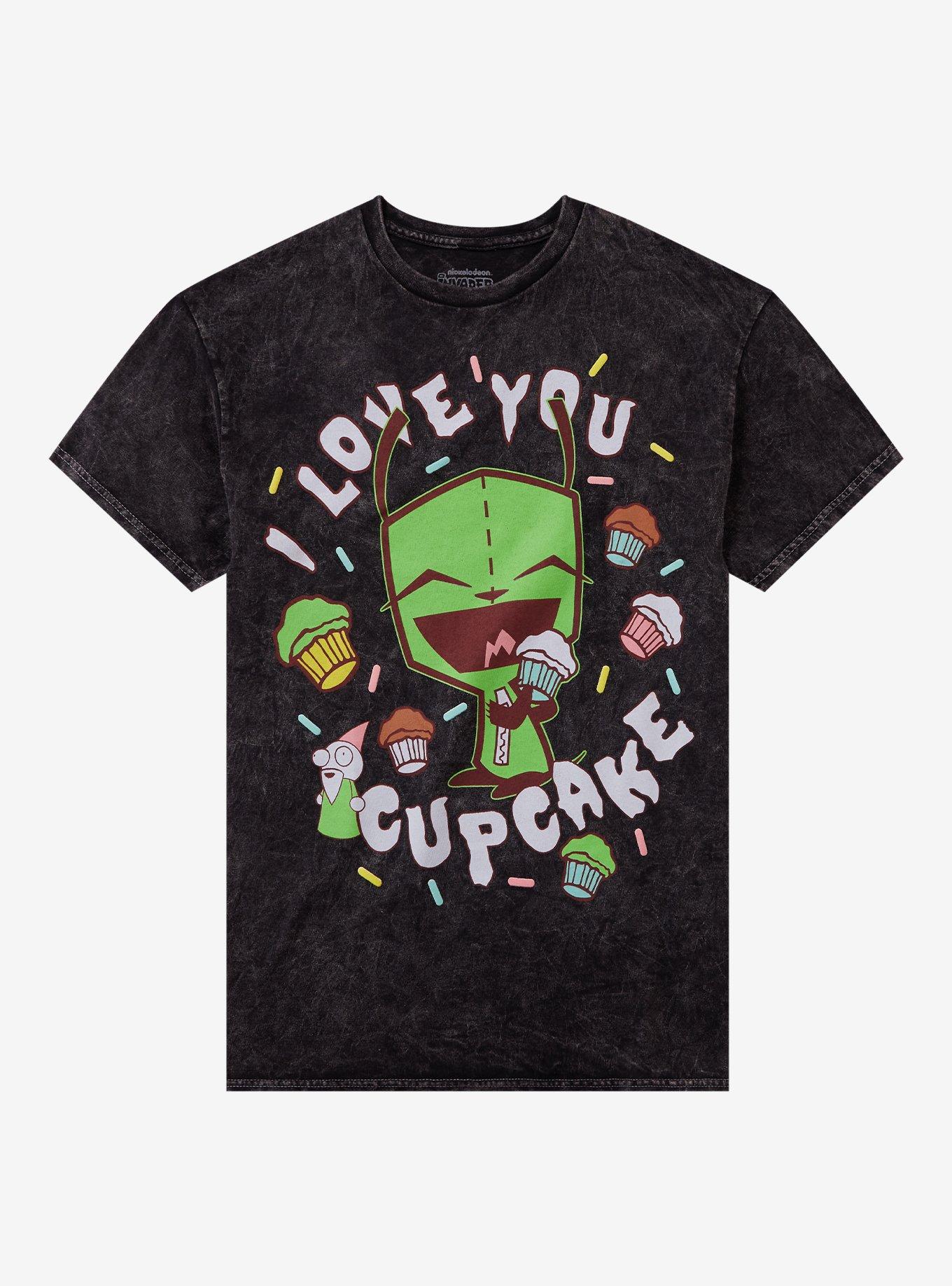 Invader Zim GIR Cupcakes Mineral Wash Girls T-Shirt | Trending Graphic Tee For Fans