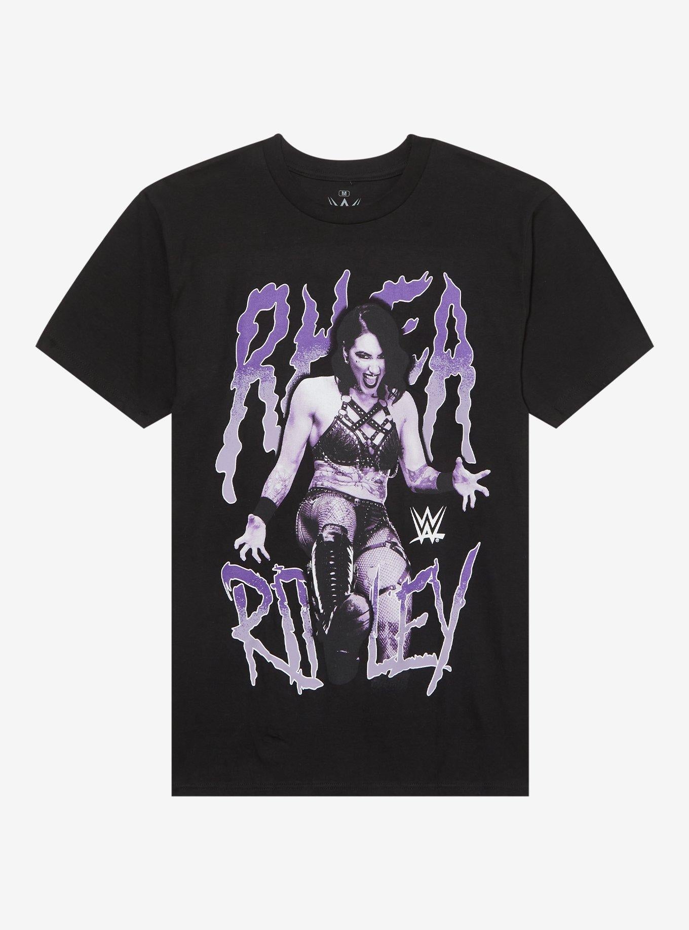 WWE Rhea Ripley Kicking Portrait Girls T-Shirt | Trending Graphic Tee For Fans