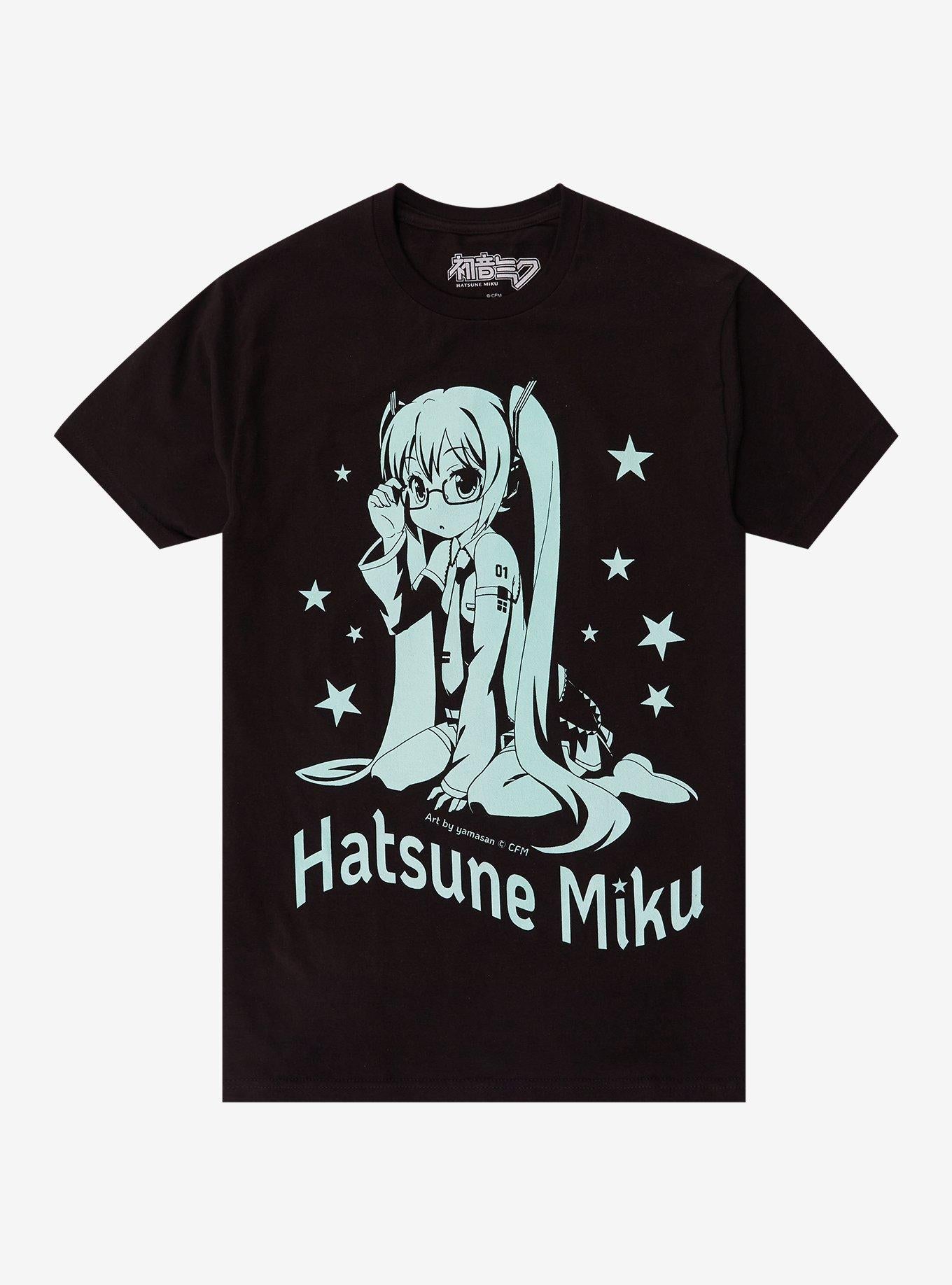 Hatsune Miku Glasses By Yamasan T-Shirt | Trending Graphic Tee For Fans