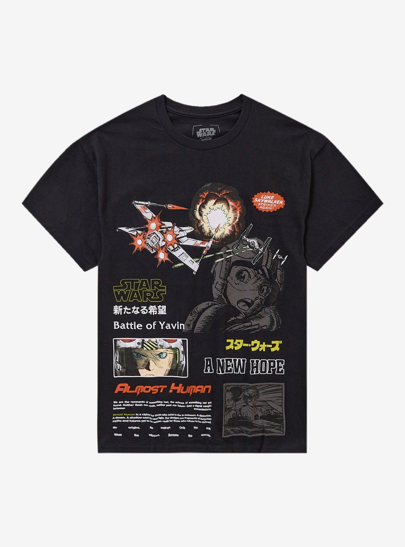 Star Wars Manga Battle Of Yavin Two-Sided By Almost Human T-Shirt | Trending Graphic Tee For Fans