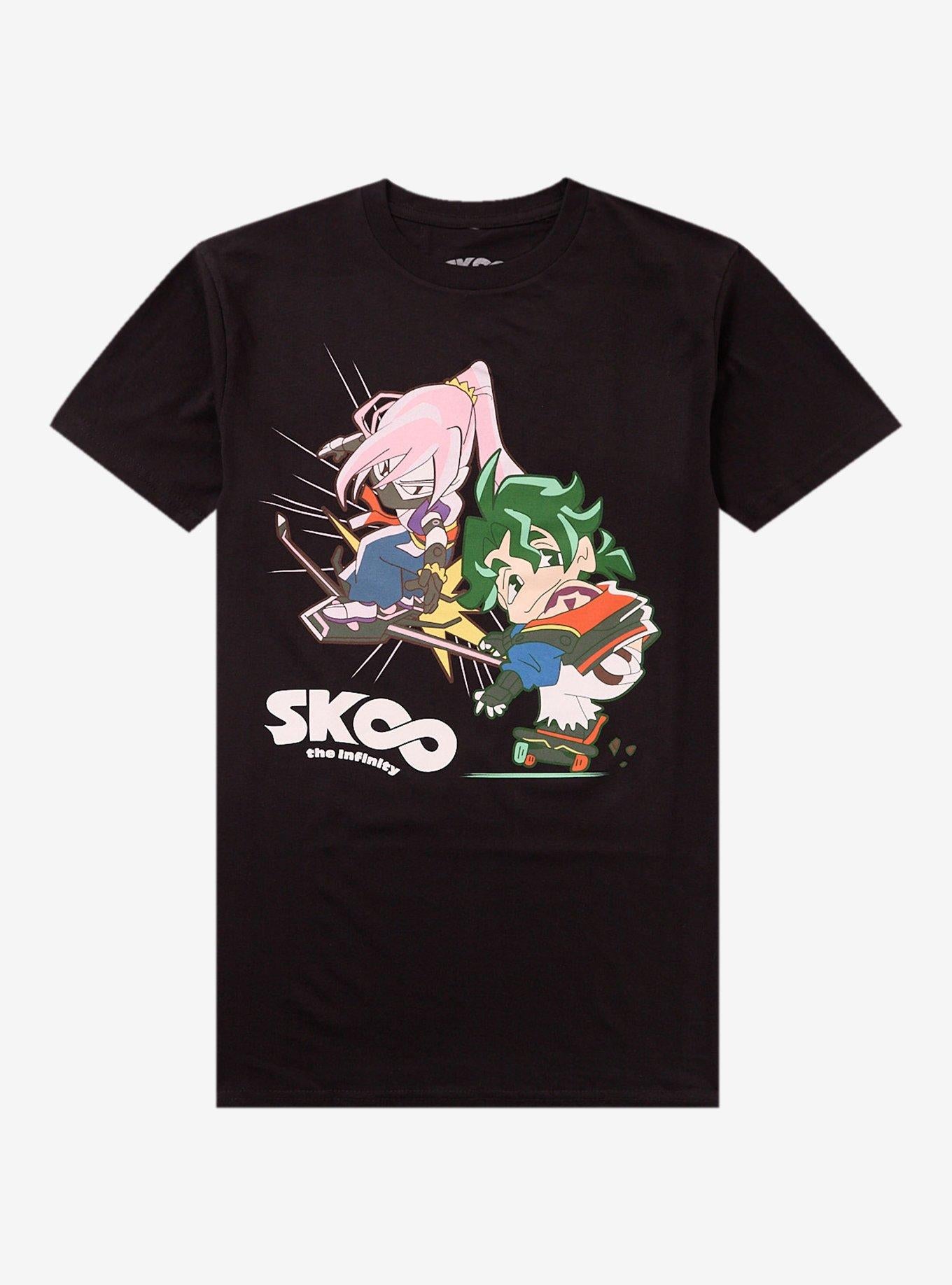SK8 The Infinity Joe & Cherry Blossom Chibi Duo T-Shirt | Trending Graphic Tee For Fans