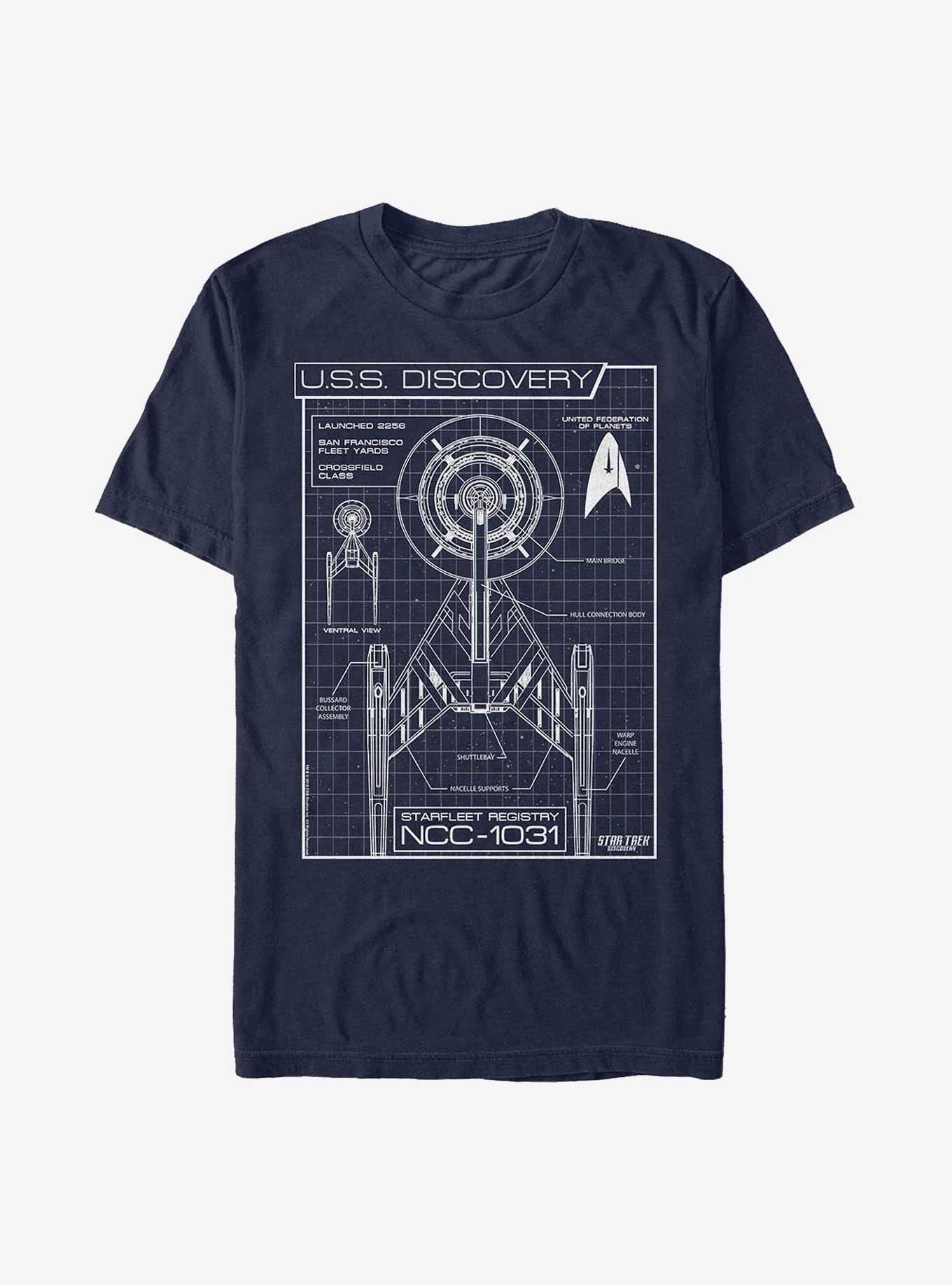 Star Trek Discovery Schematics T-Shirt | Trending Graphic Tee For Fans