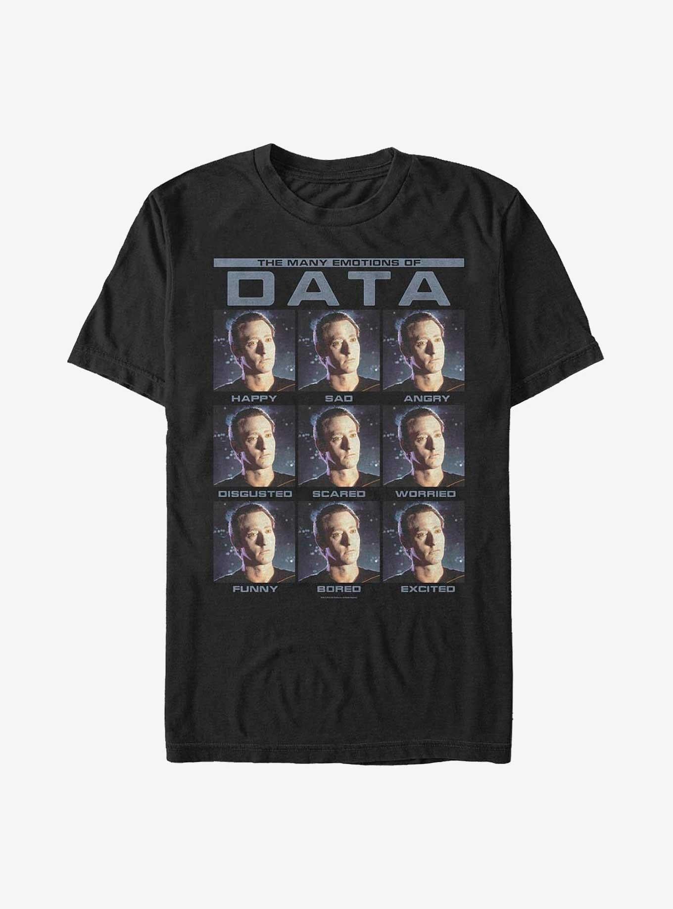 Star Trek Data Emotions T-Shirt | Trending Graphic Tee For Fans
