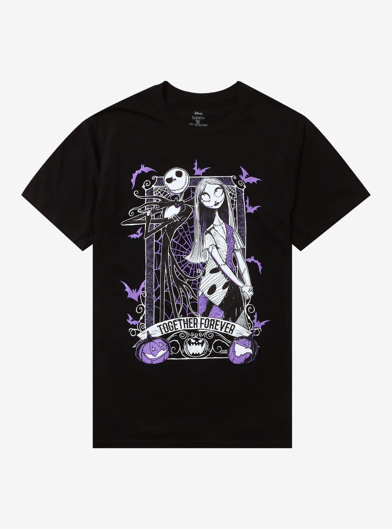 The Nightmare Before Christmas Jack & Sally Together Forever T-Shirt | Trending Graphic Tee For Fans