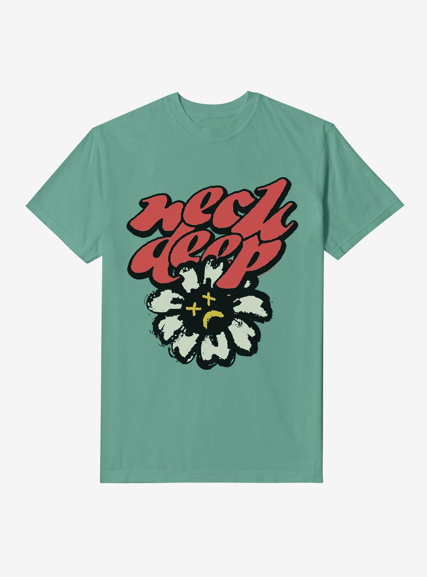 Neck Deep Pushing Daisies Gament Dye T-Shirt | Trending Graphic Tee For Fans