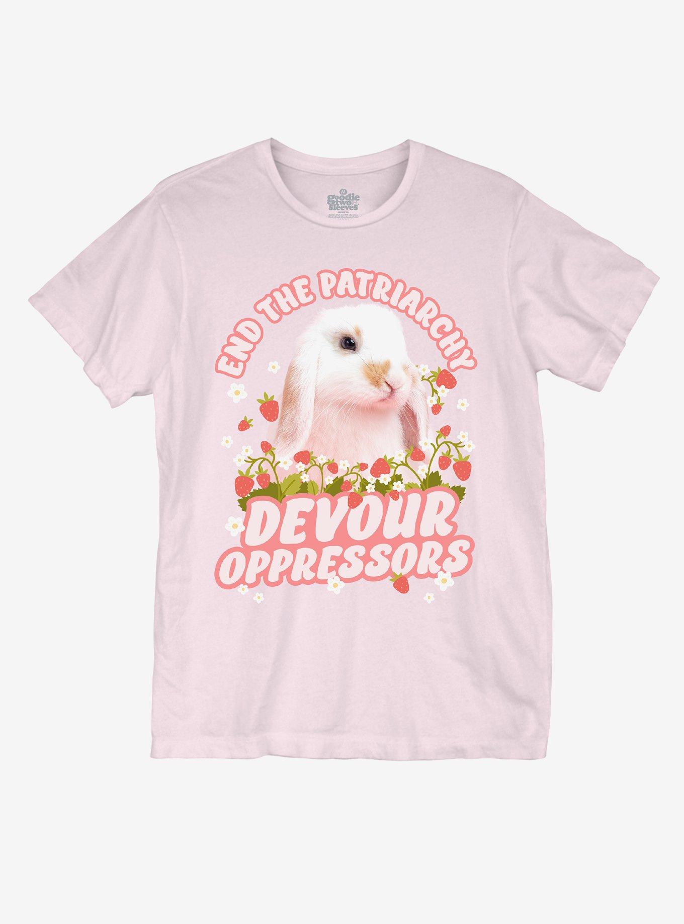 Bunny End The Patriarchy Girls By Goodie Two Sleeves T-Shirt | Trending Graphic Tee For Fans