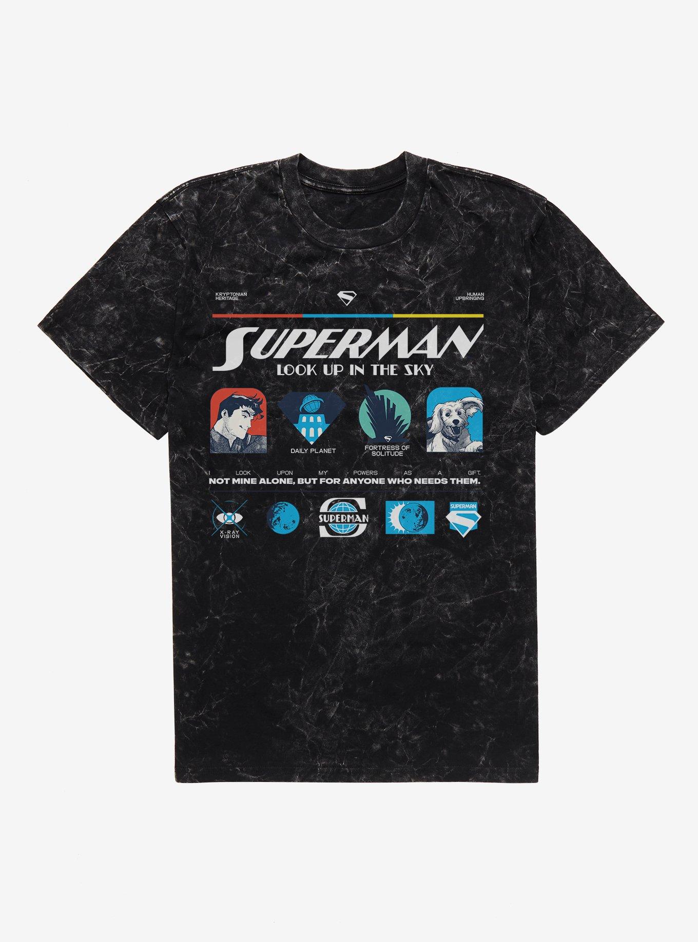 DC Comics Superman Kryptonian Heritage Mineral Wash T-Shirt | Trending Graphic Tee For Fans