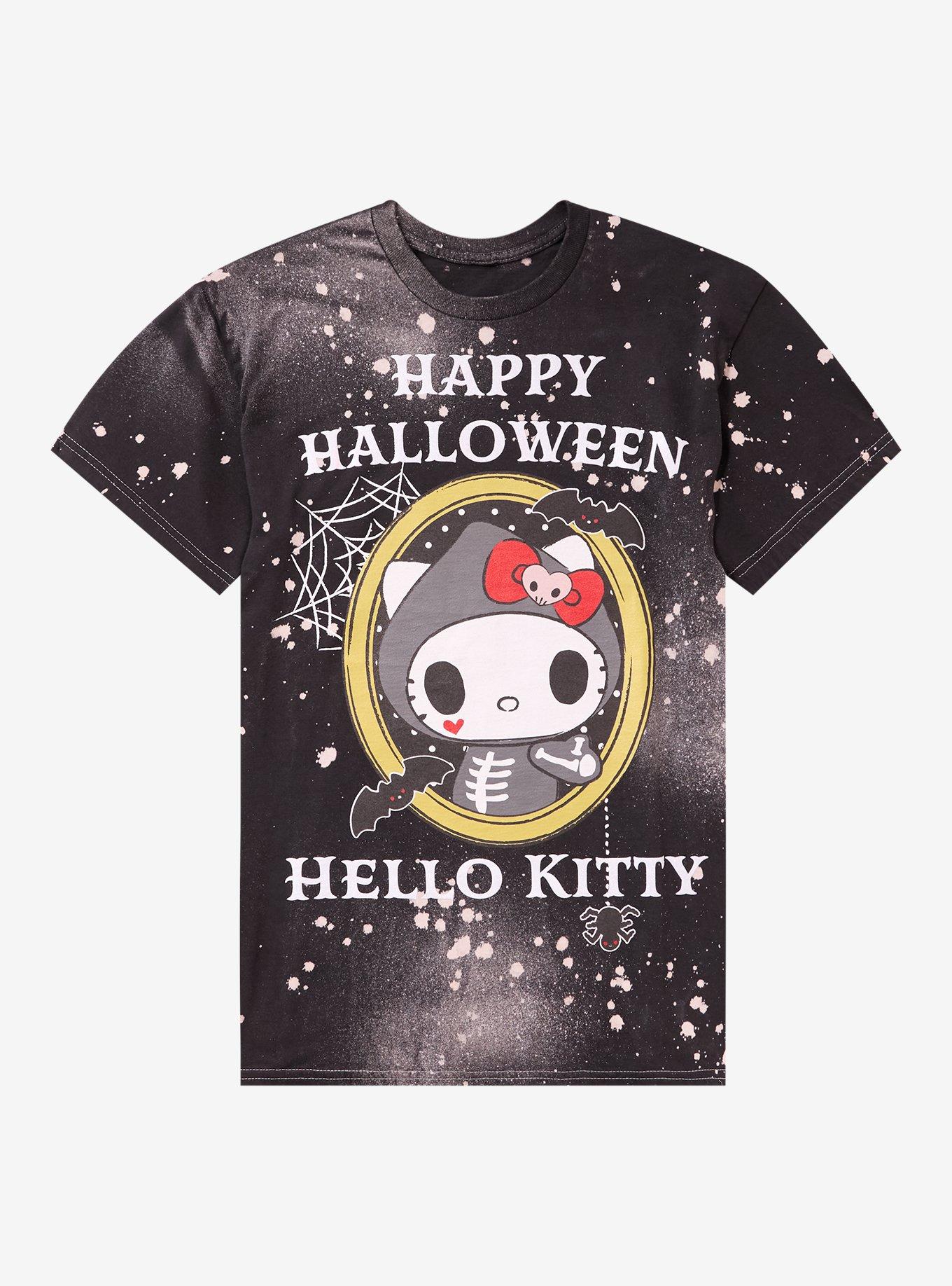 Hello Kitty Happy Halloween Glitter Splatter T-Shirt | Trending Graphic Tee For Fans