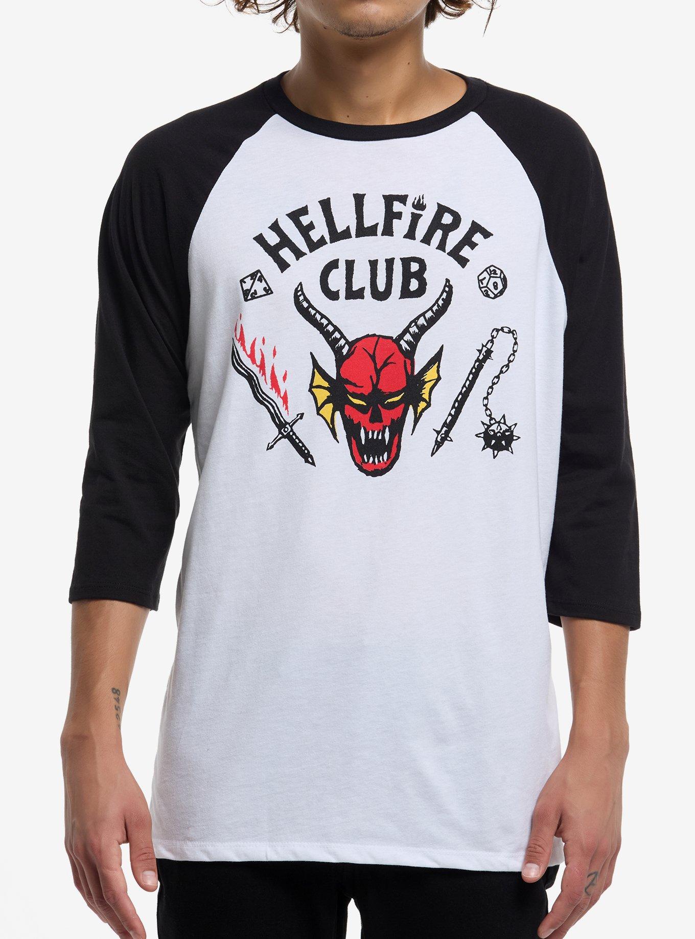 Stranger Things Hellfire Club Raglan T-Shirt | Trending Graphic Tee For Fans