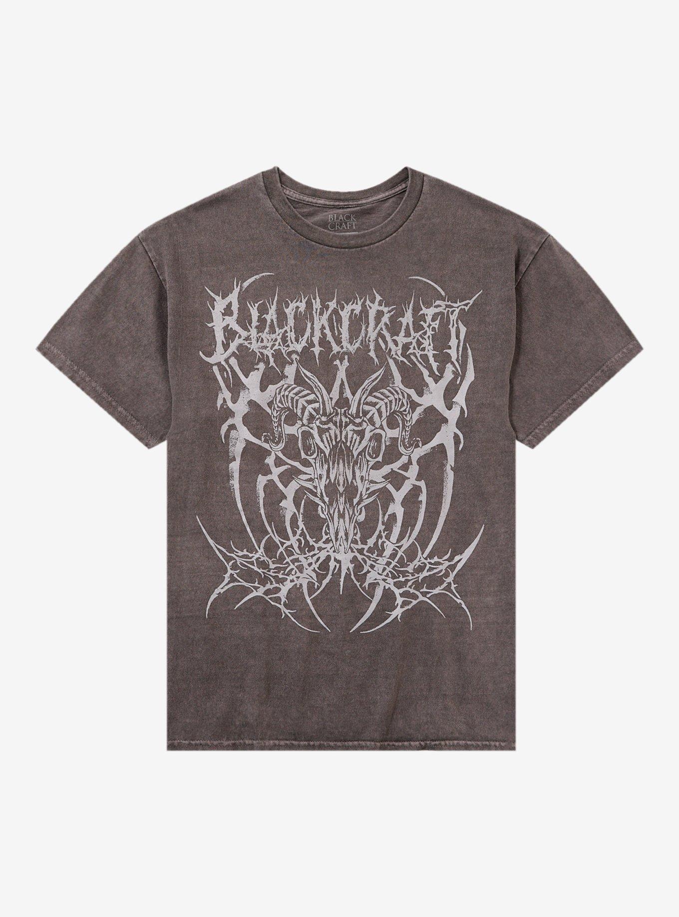 BlackCraft Goat Skull Mineral Wash T-Shirt | Trending Graphic Tee For Fans