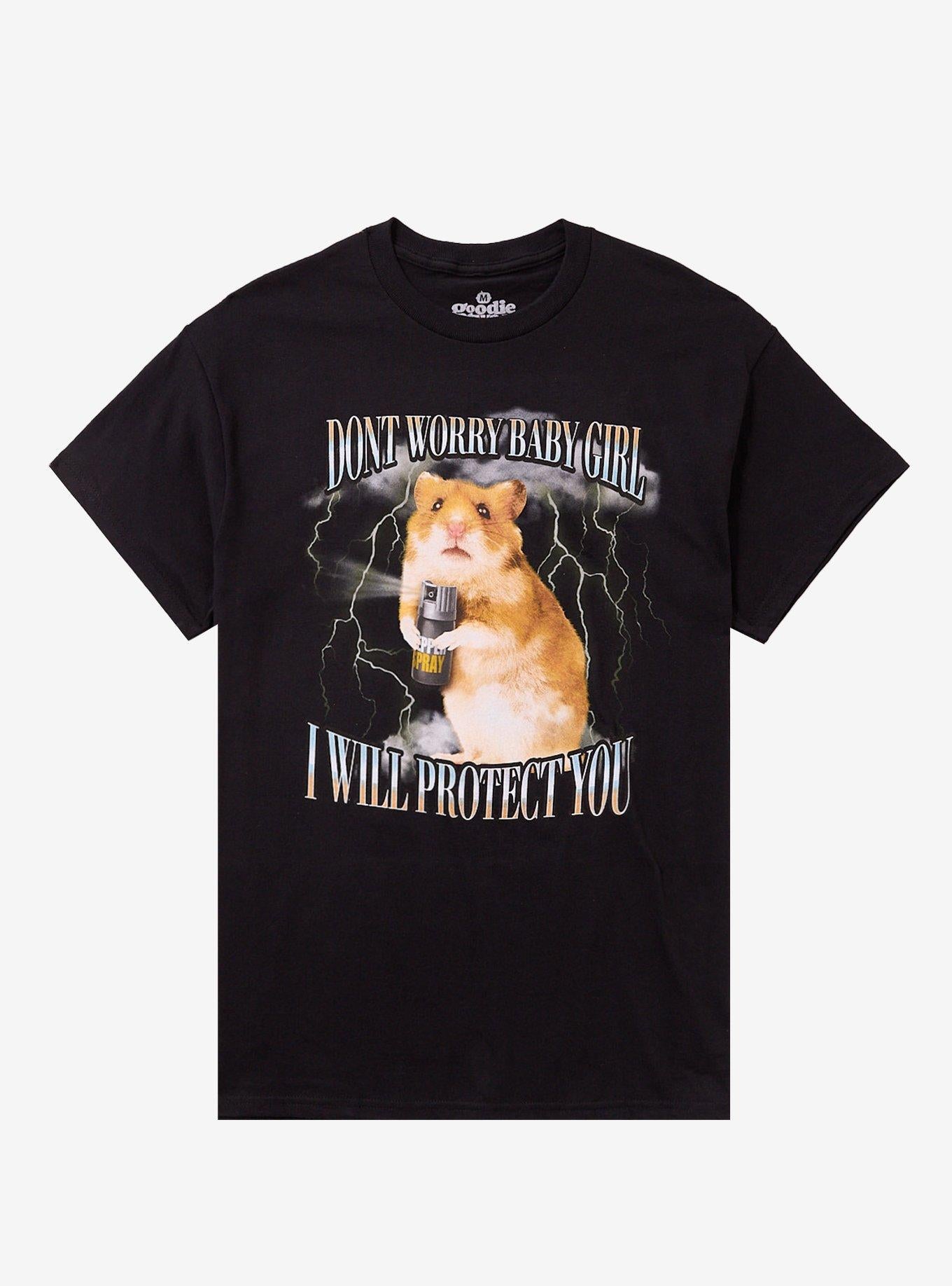 Hamster Protect By Goodie Two Sleeves T-Shirt | Trending Graphic Tee For Fans