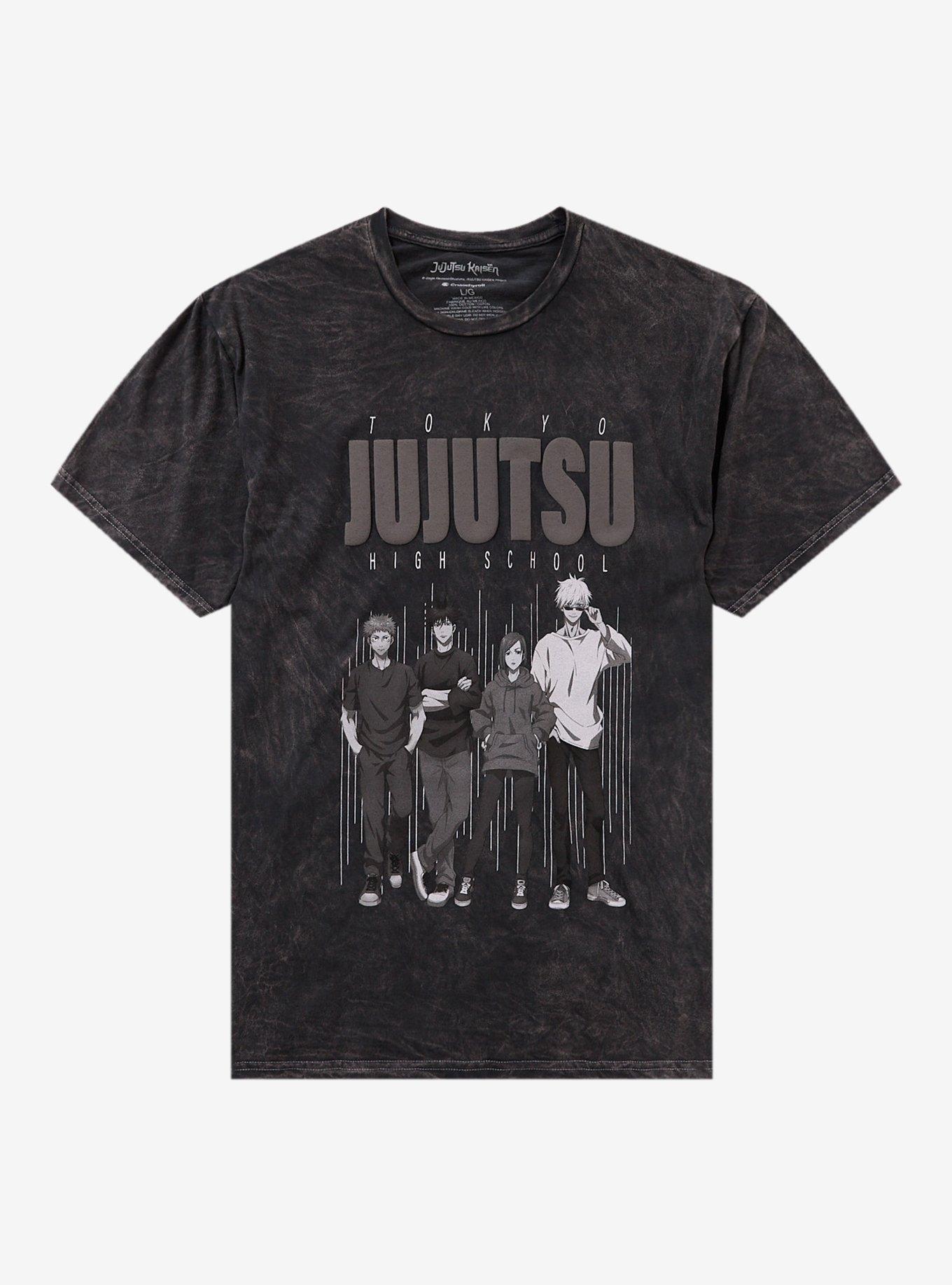 Jujutsu Kaisen First Years Puff Print Dark Wash T-Shirt | Trending Graphic Tee For Fans