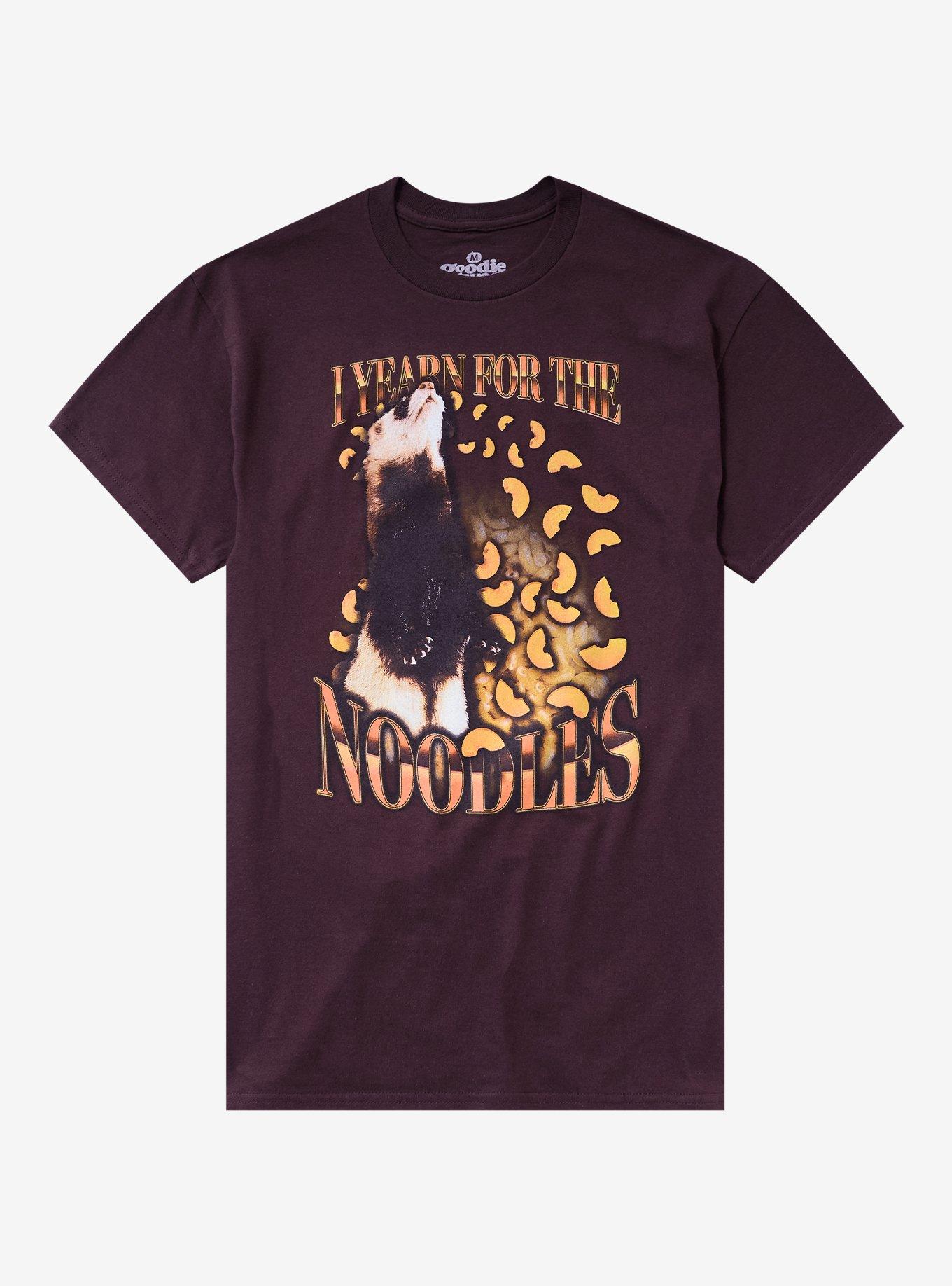 Yearn For Noodles Ferret By Goodie Two Sleeves T-Shirt | Trending Graphic Tee For Fans