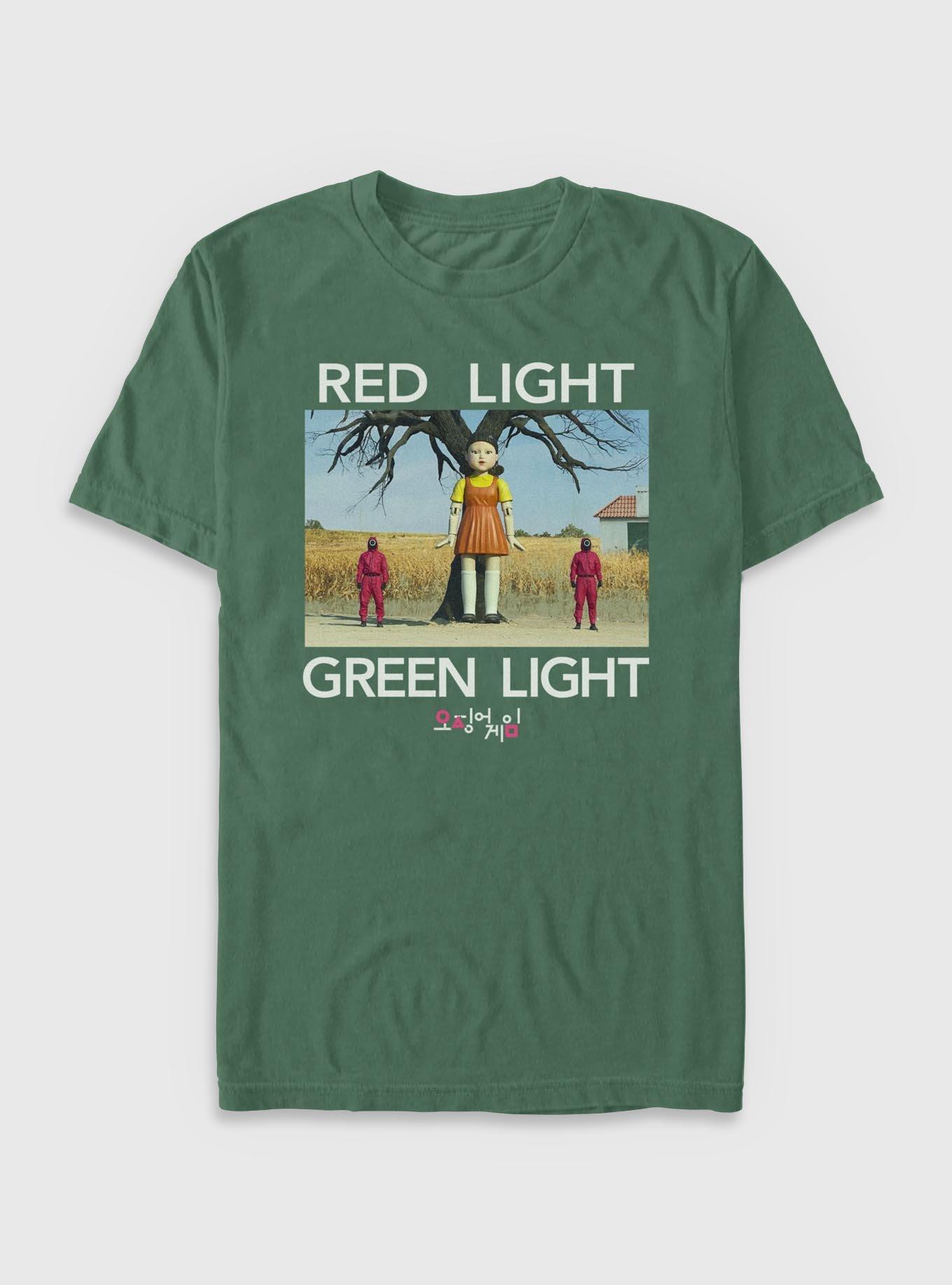Squid Game Red Light Green Light Garment Dye T-Shirt | Trending Graphic Tee For Fans